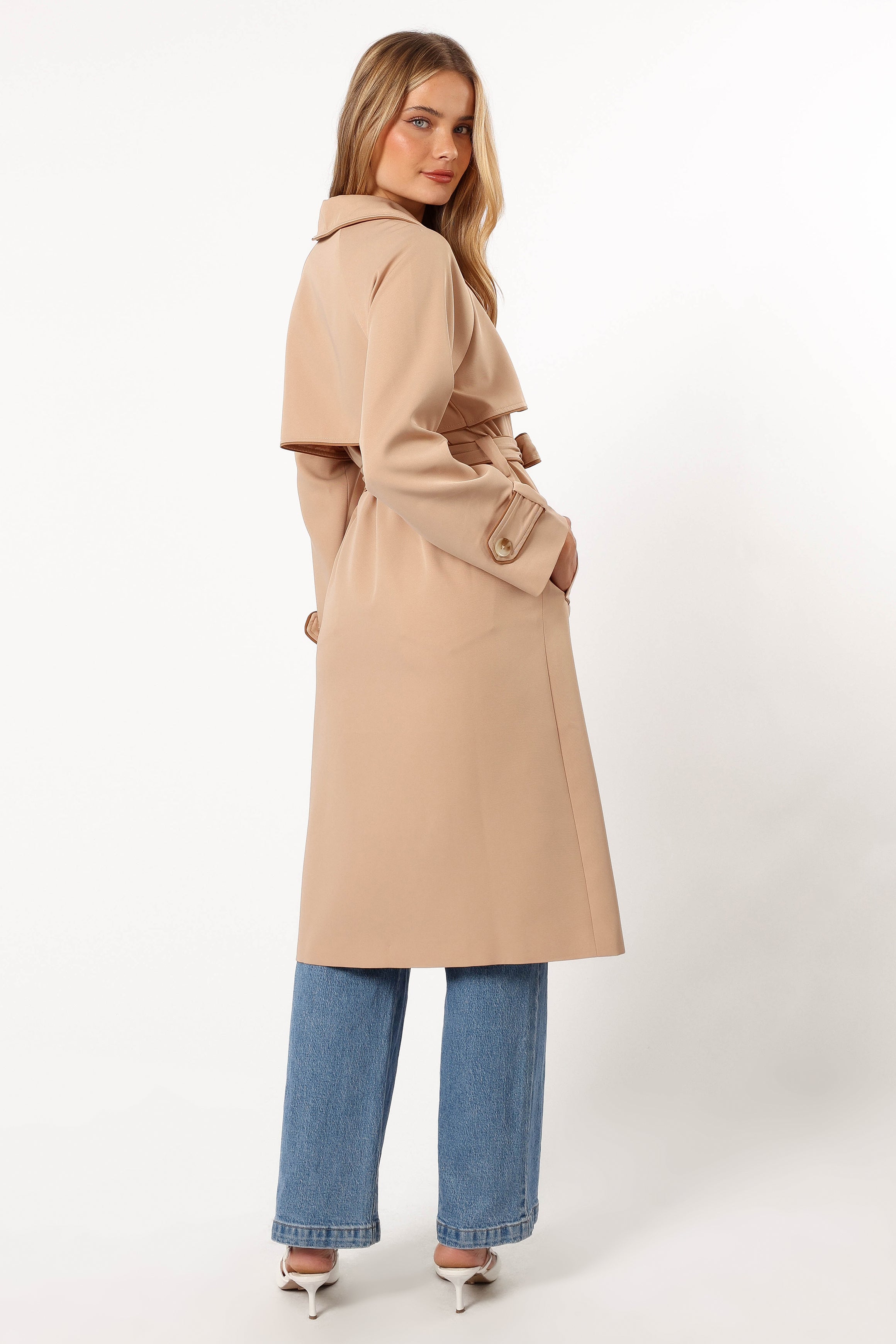 Cayenne Contrast Binding Trench Coat - Camel