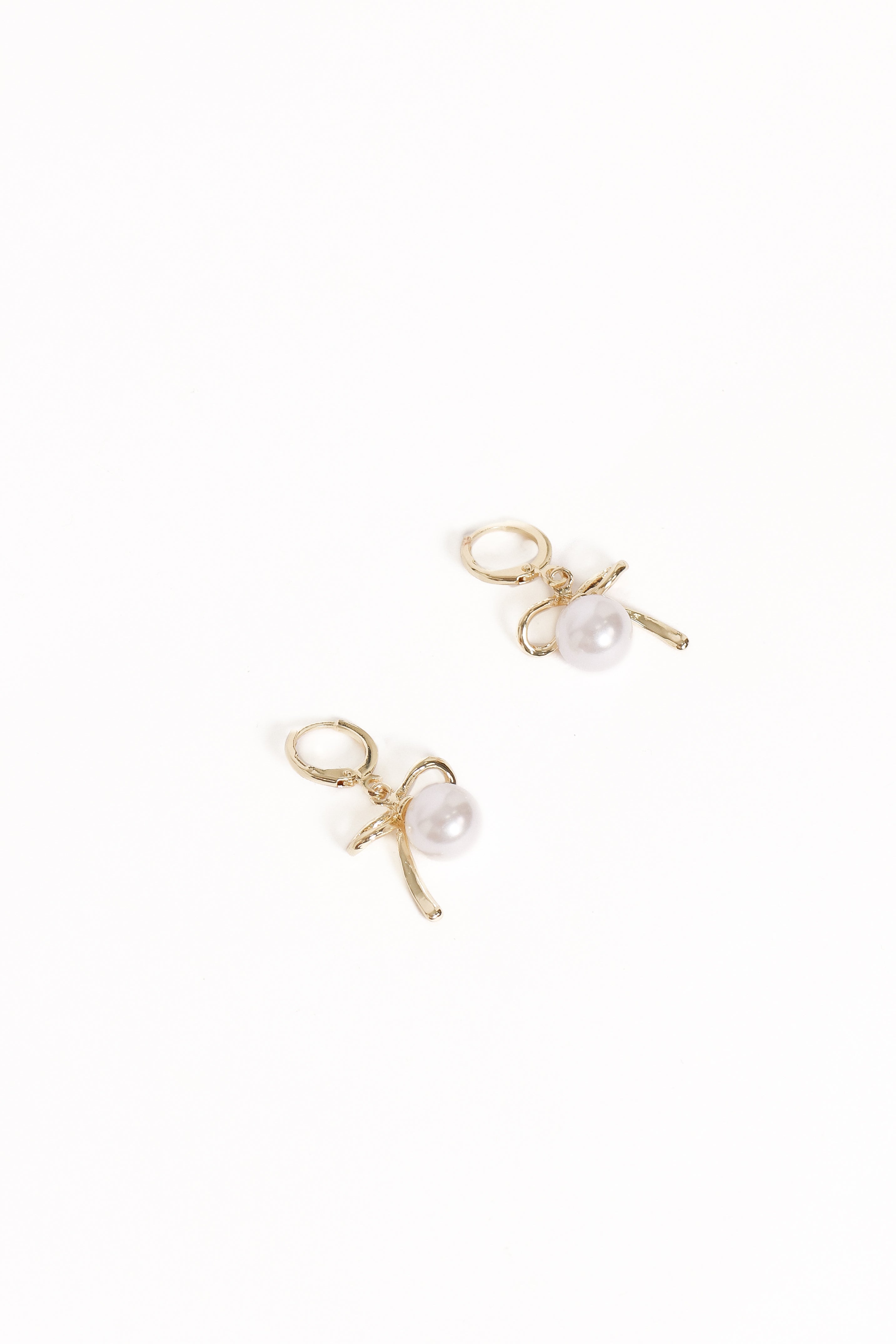 Louisa Bow Earrings - Gold/Pearl