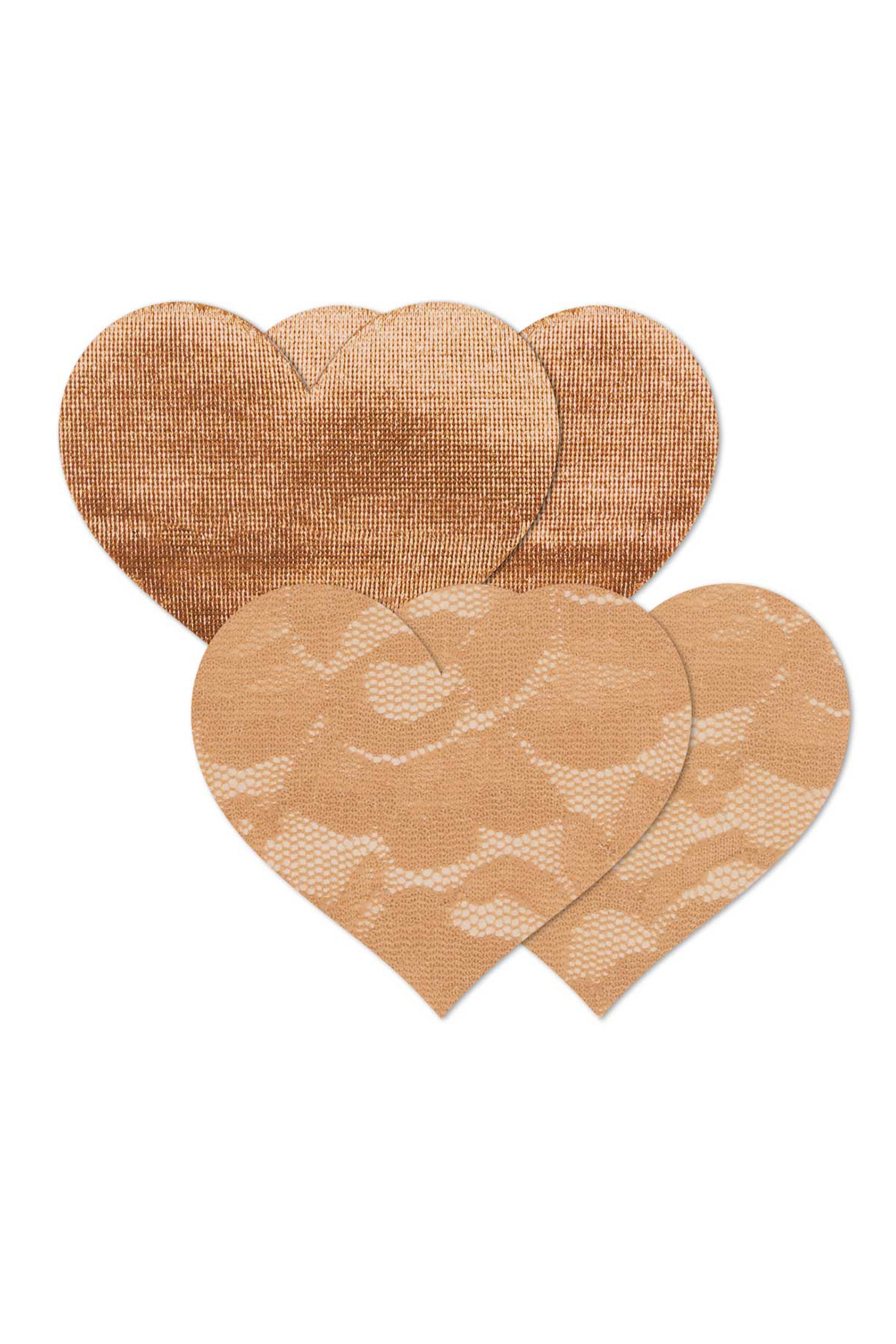 Nippies Basics Adhesive Nipple Covers Heart - Caramel