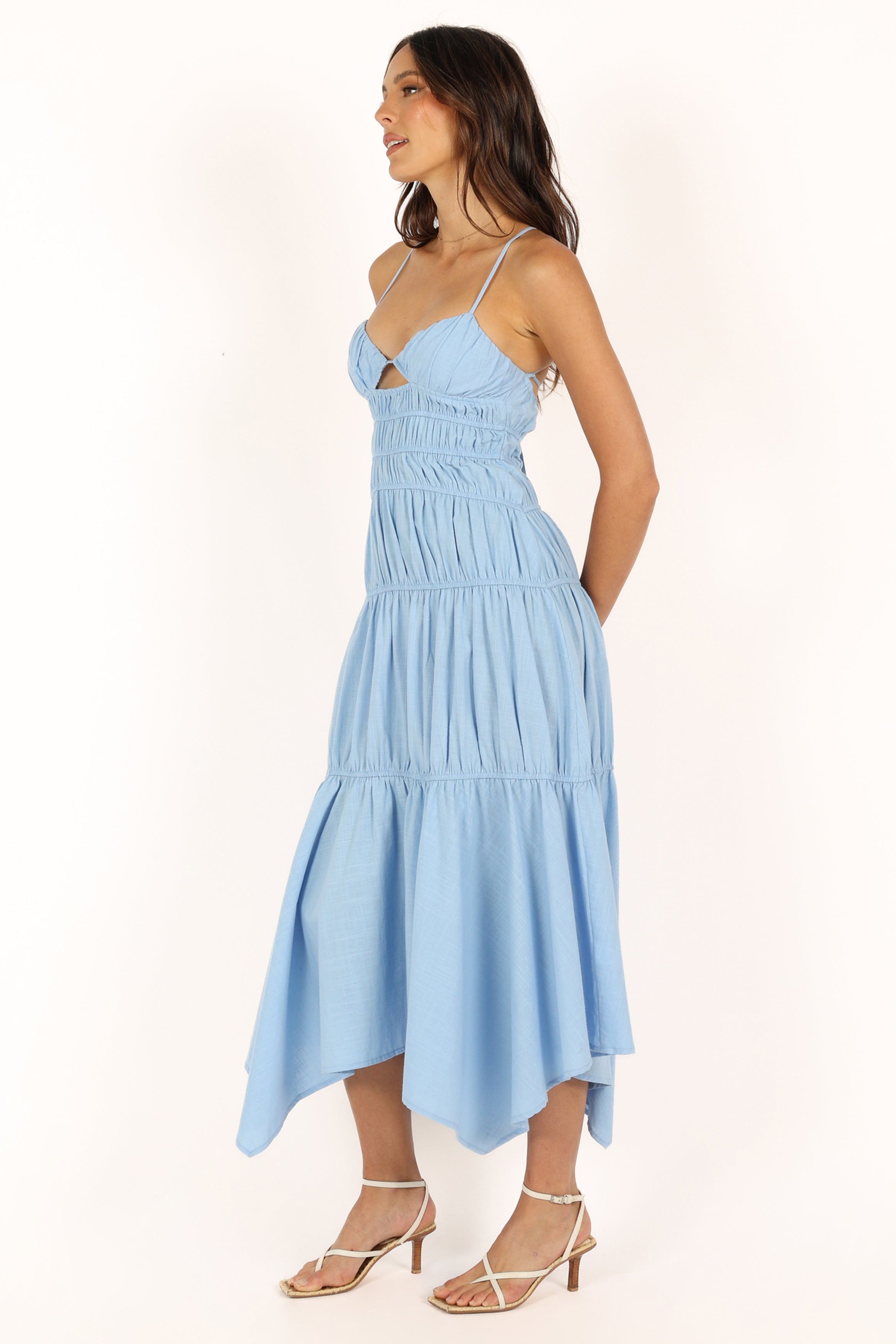 Riley Midi Dress - Blue