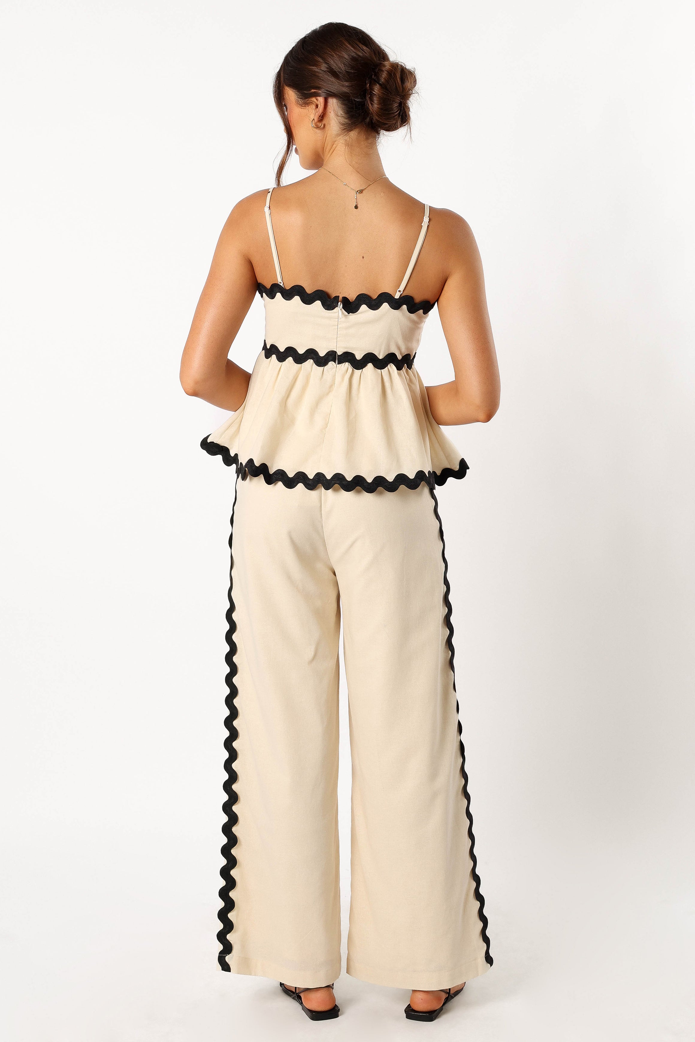 Mollymook Pants - Cream Black