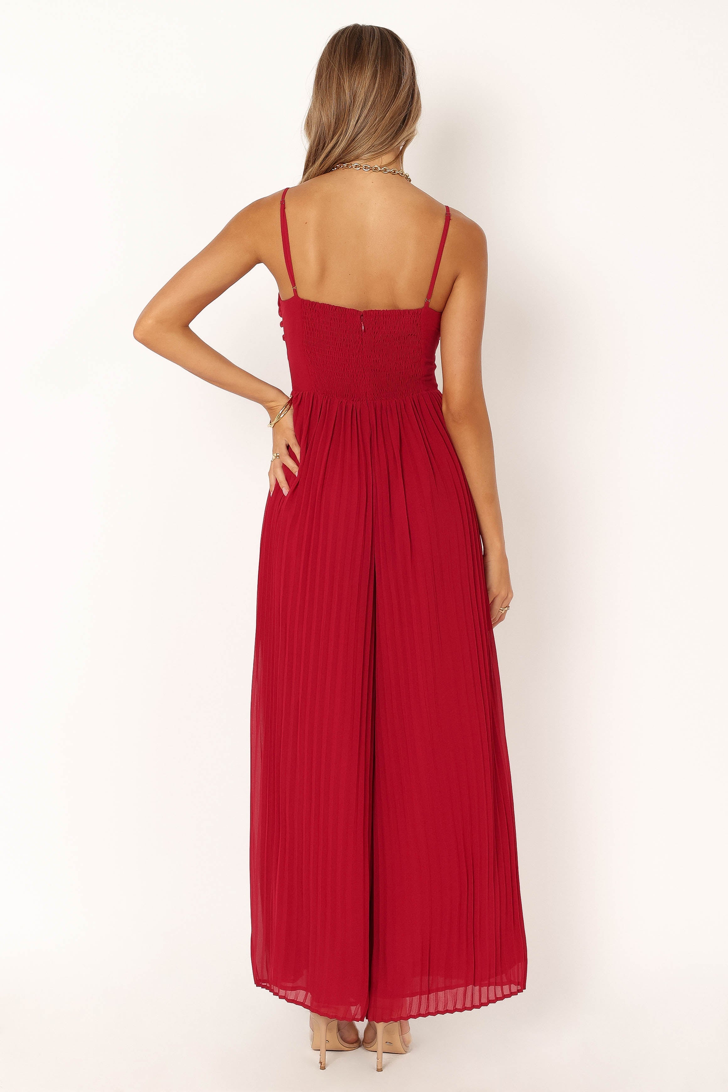 Alice Wide Leg Jumpsuit - Red