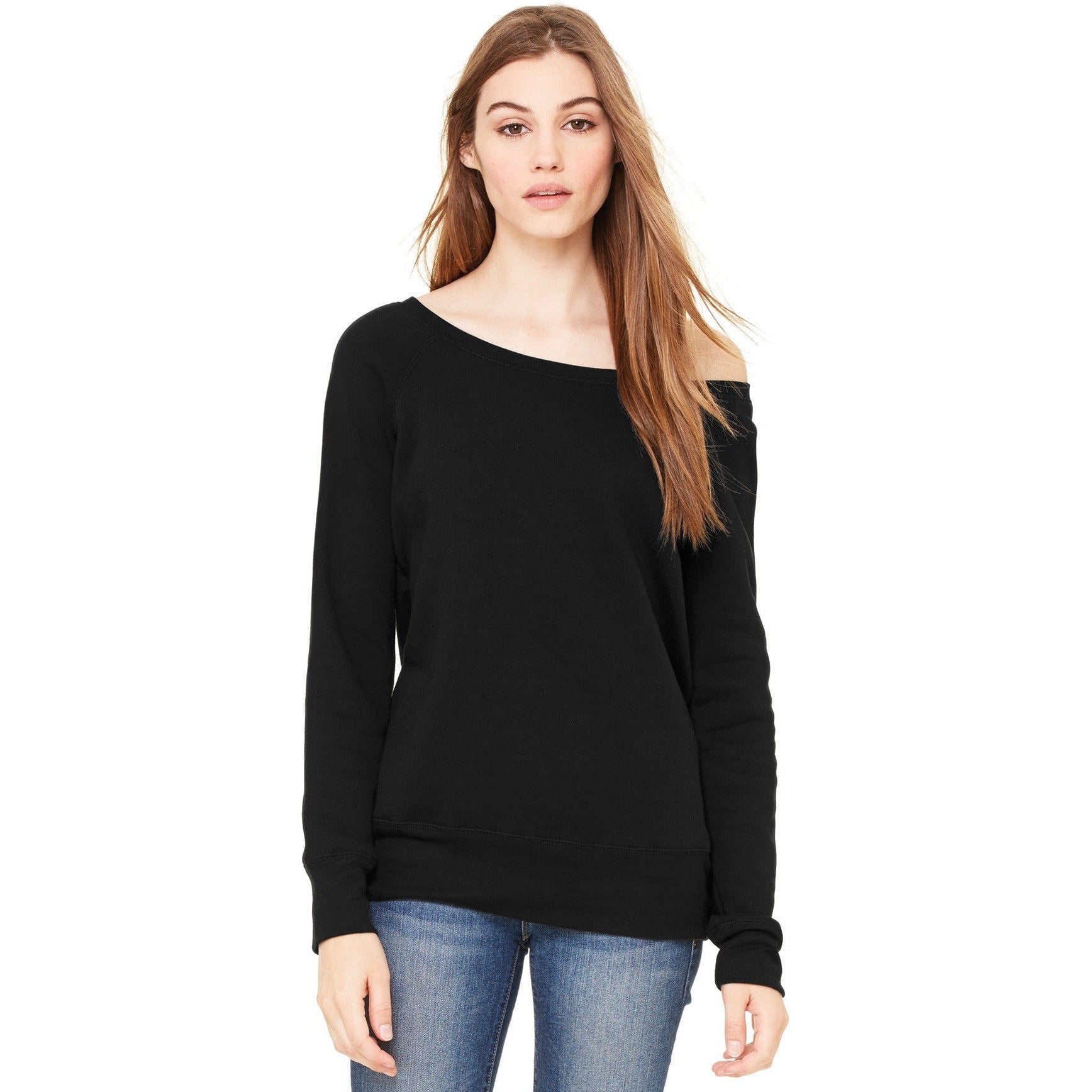 CLOSEOUT - BELLA+CANVAS Women's Sponge Fleece Wide-Neck Sweatshirt