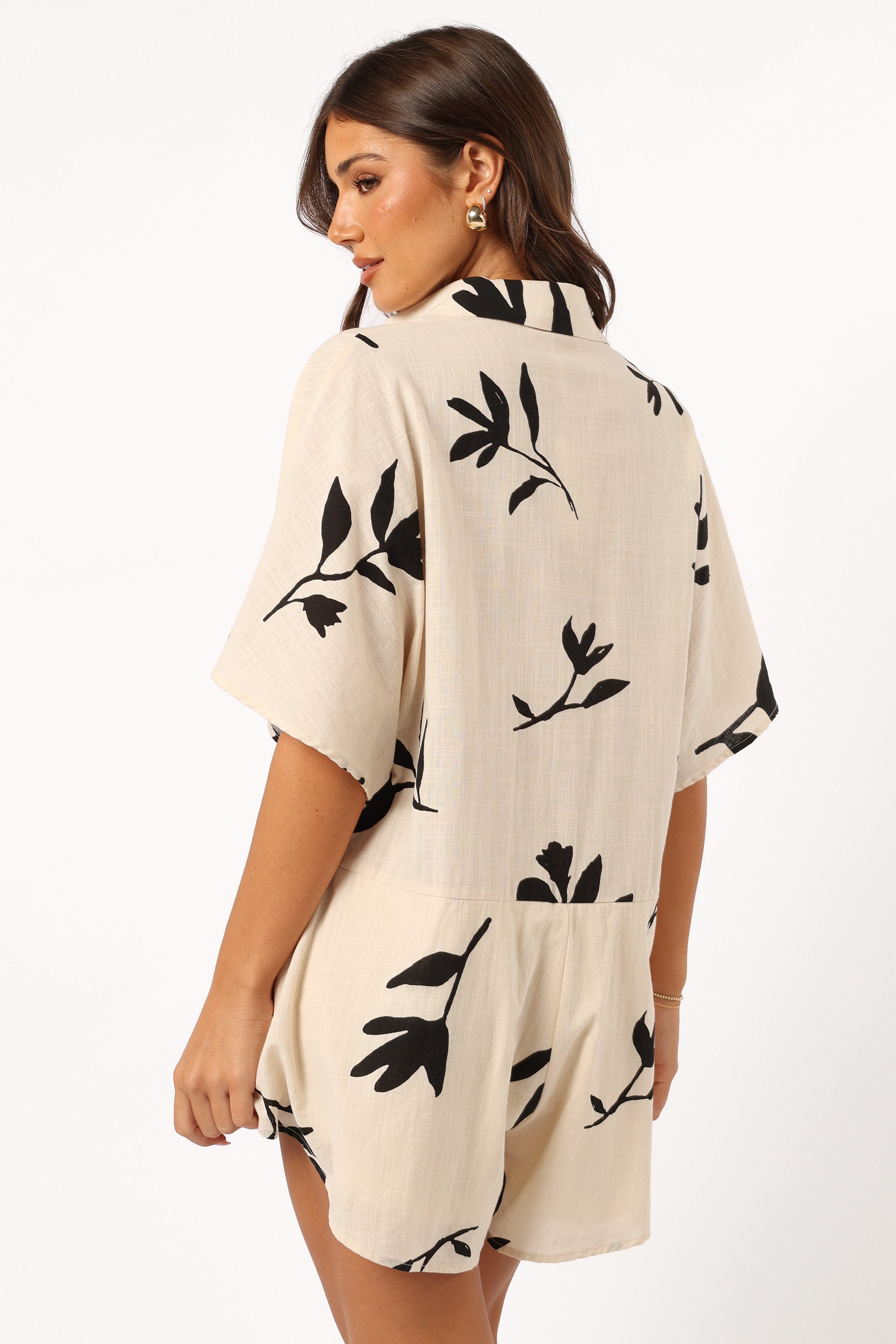 Sebastian Romper - White Black Print