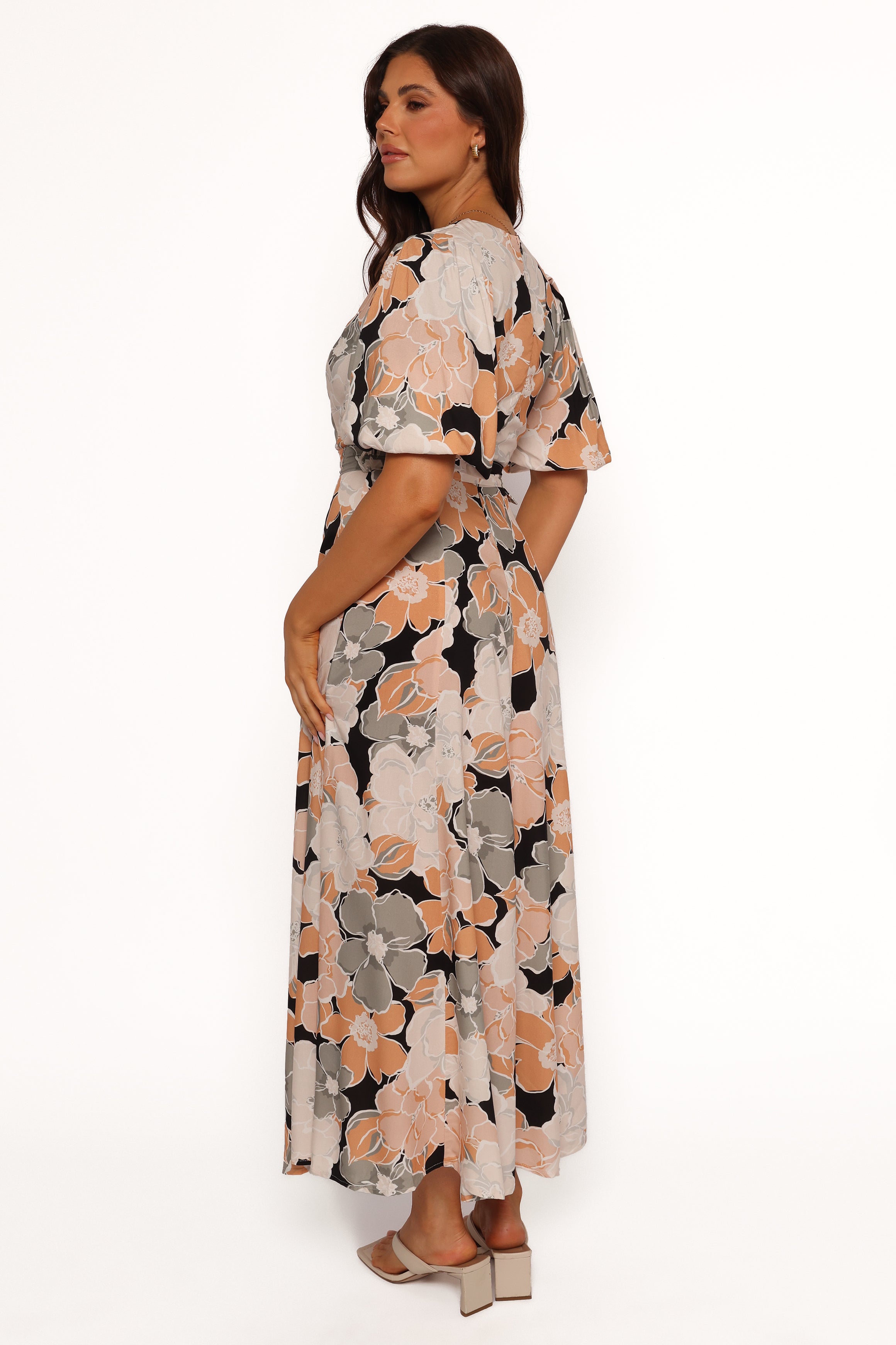 Tiarni Maxi Dress - Black Floral