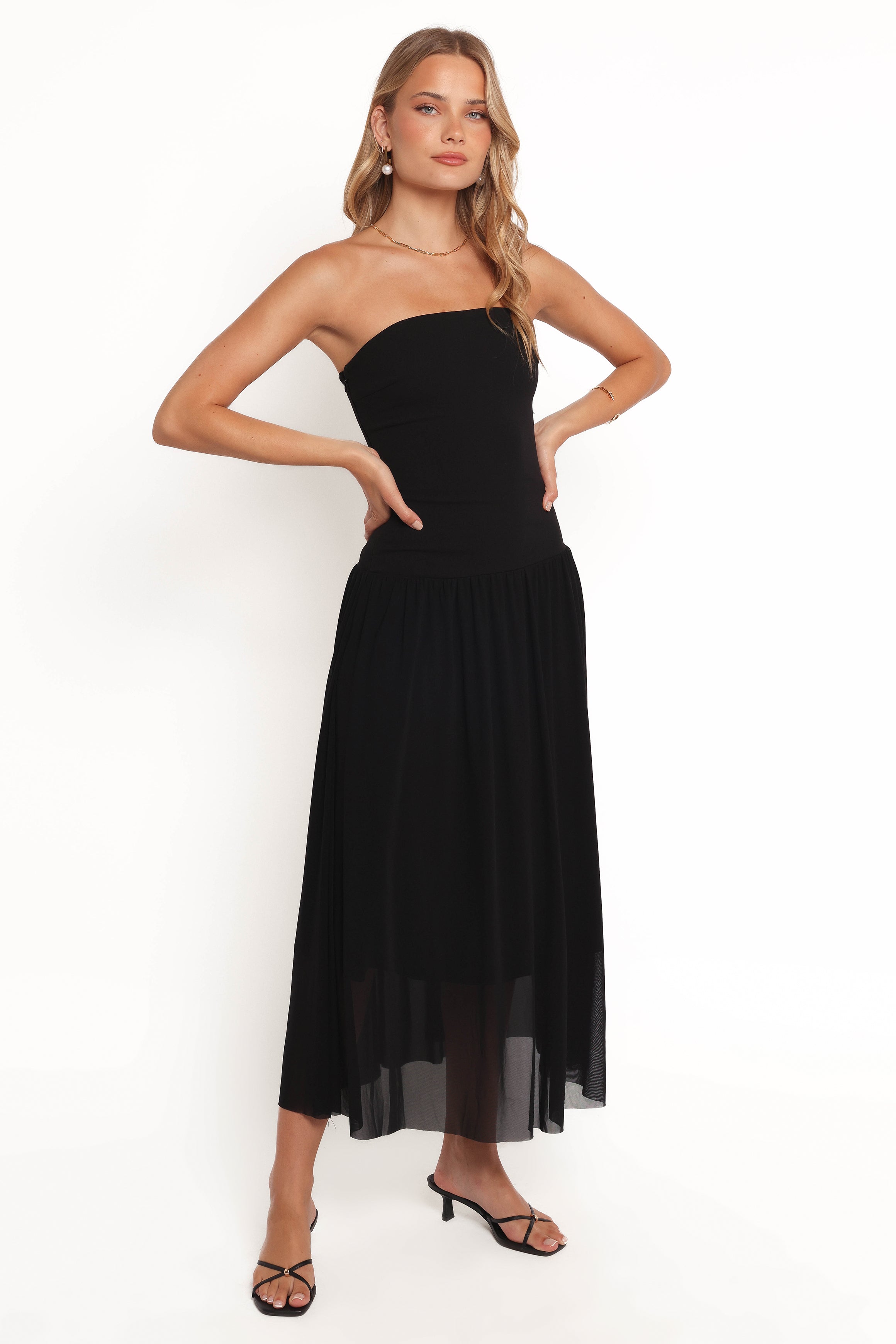 Caitie Midi Dress - Black