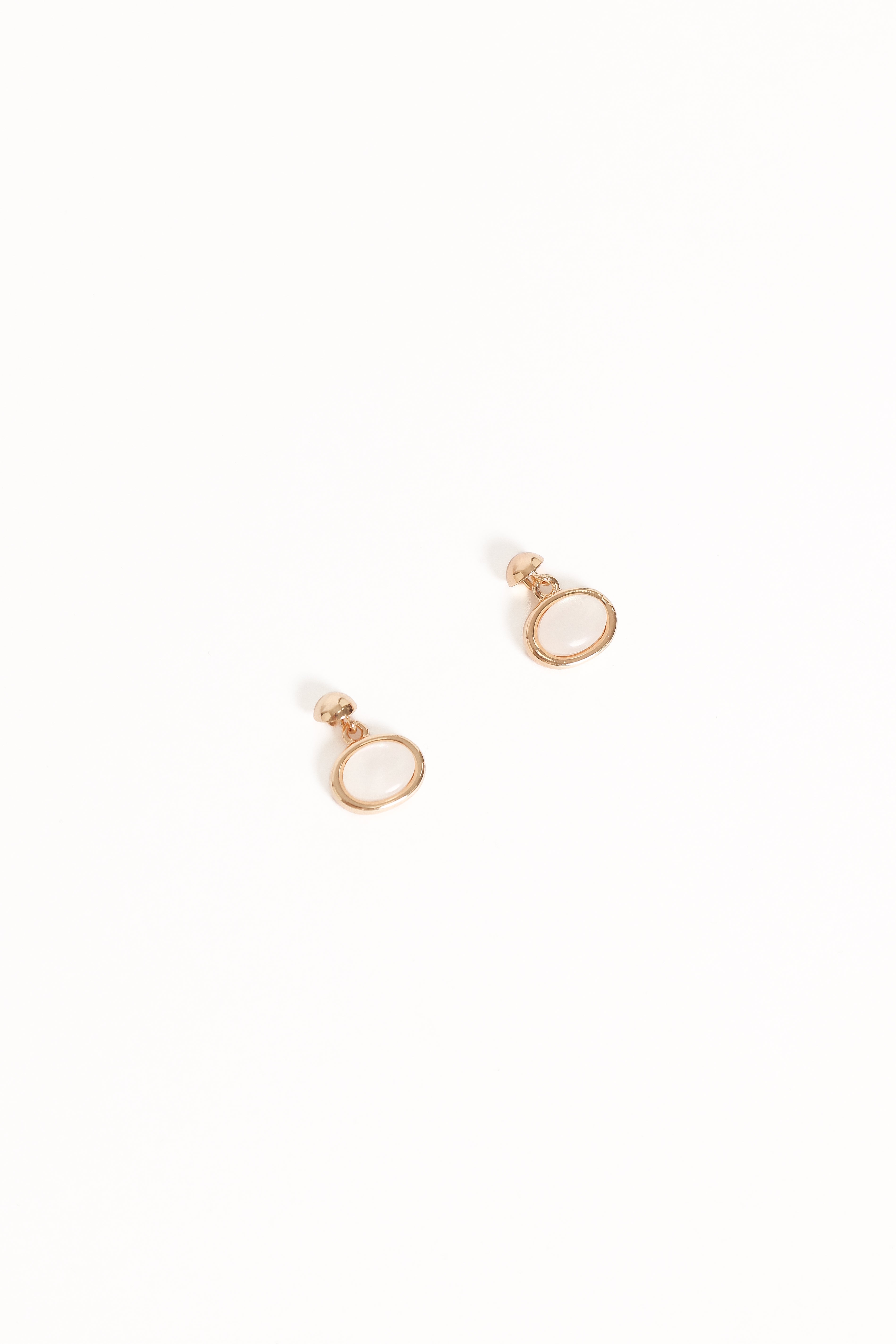 Alina Earrings - Gold/White