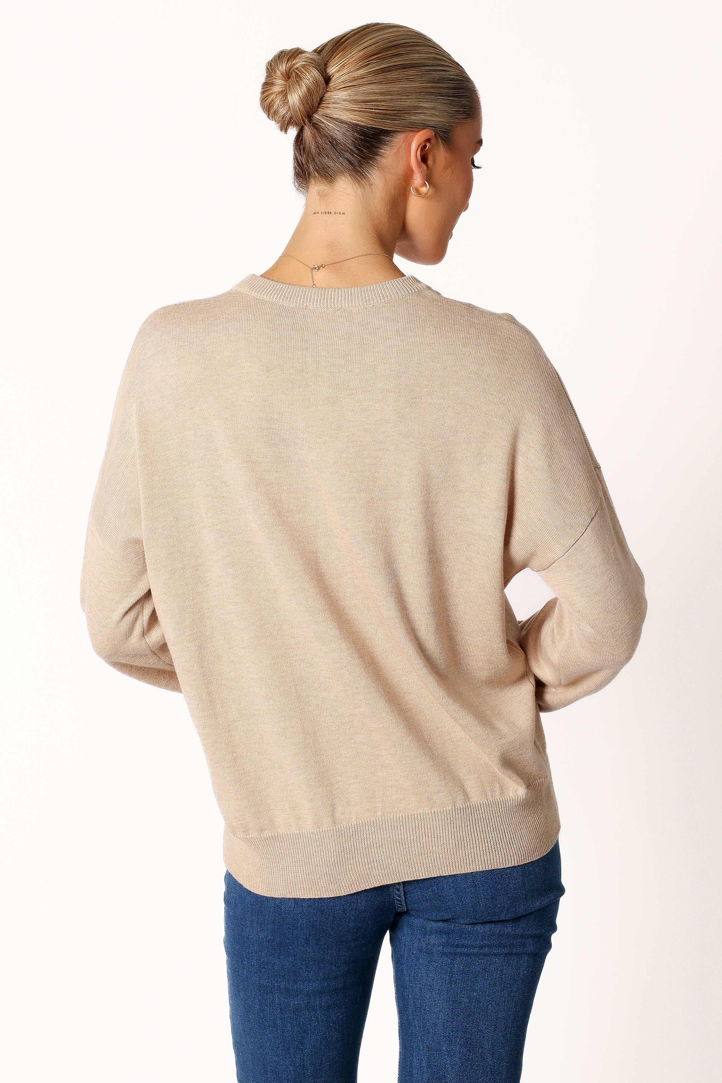 Pumpkin Spice Knit Sweater - Oatmeal