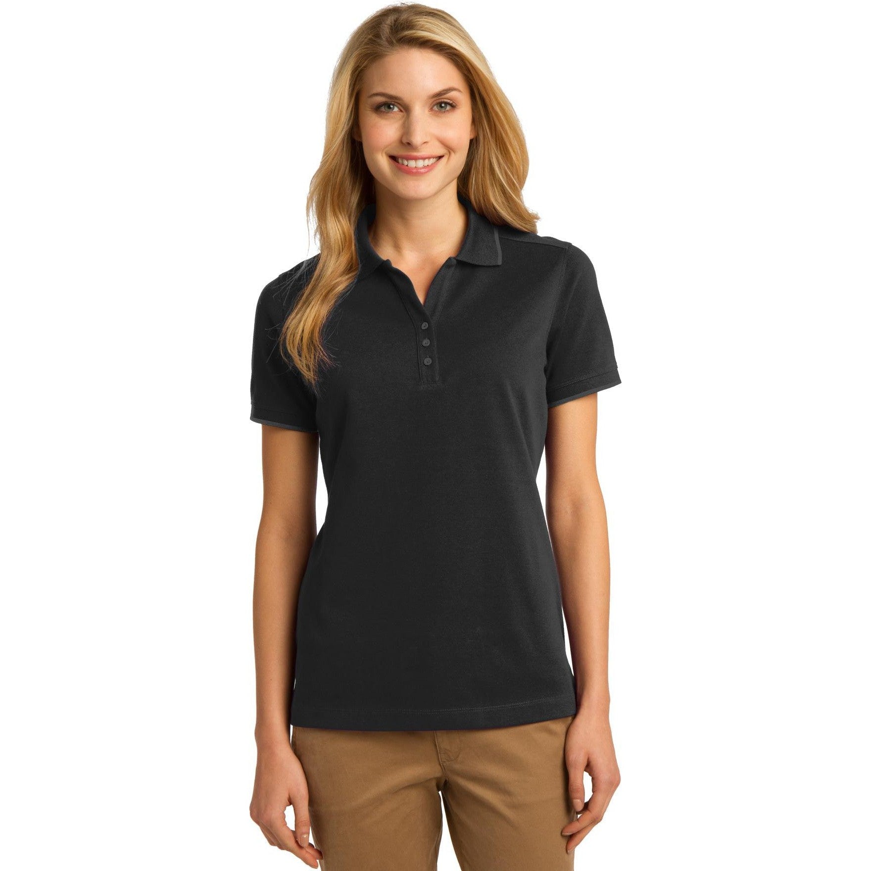 CLOSEOUT - Port Authority Ladies Rapid Dry Tipped Polo