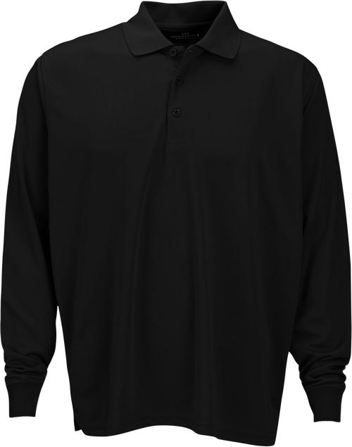 OUTLET-Vansport Omega Long Sleeve Solid Mesh Tech Polo