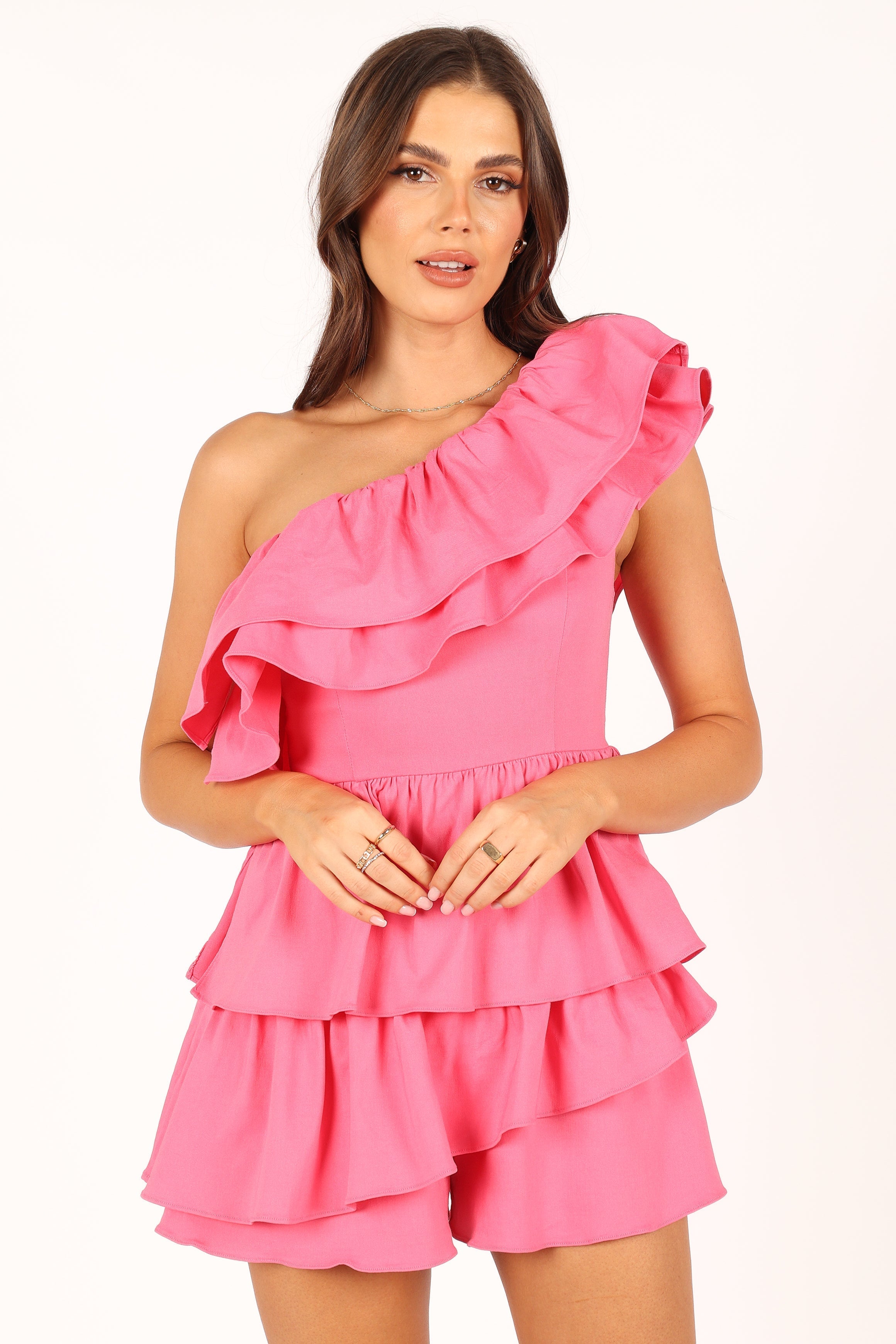 Sammy Frill Romper - Pink