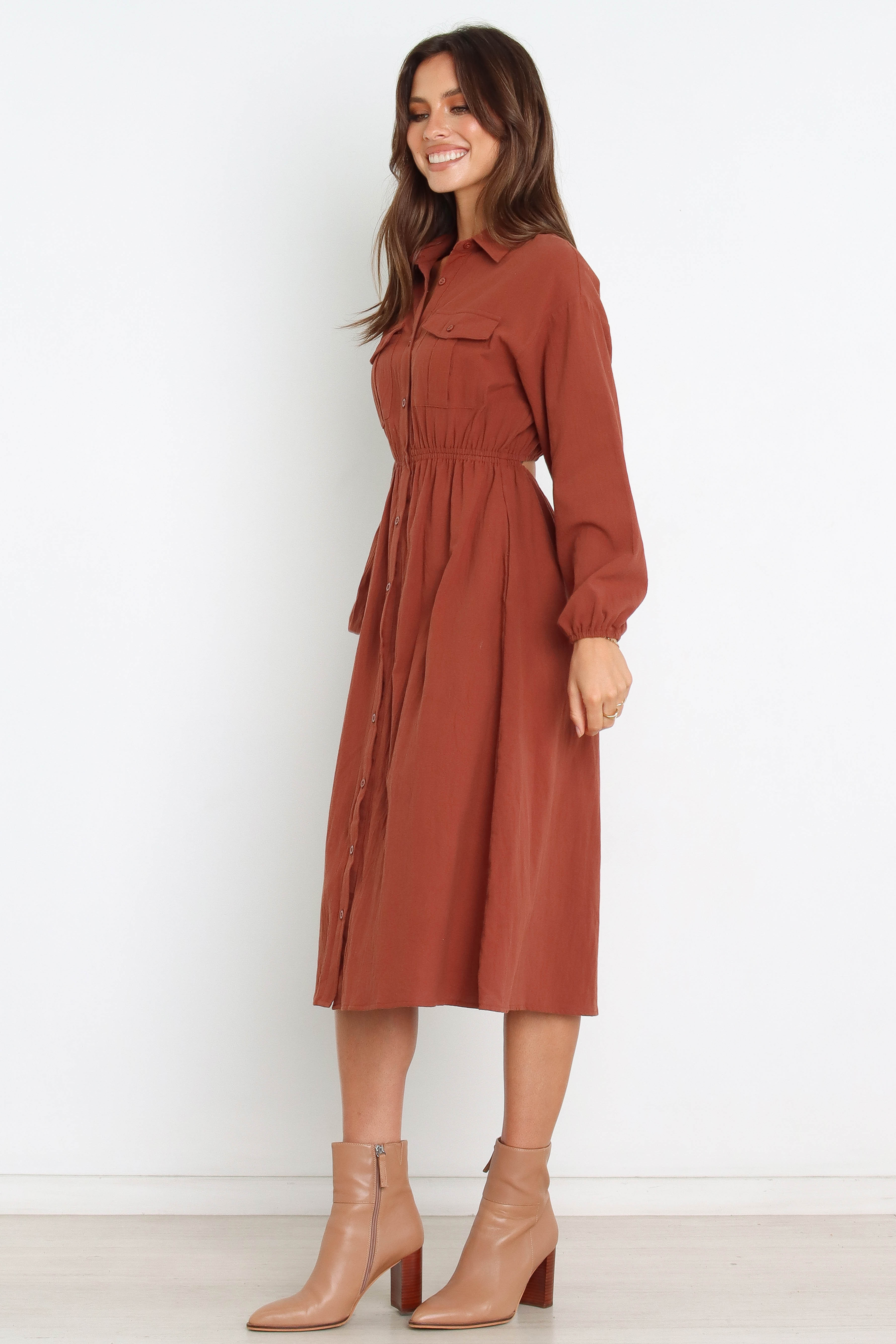 Jenly Dress - Brown