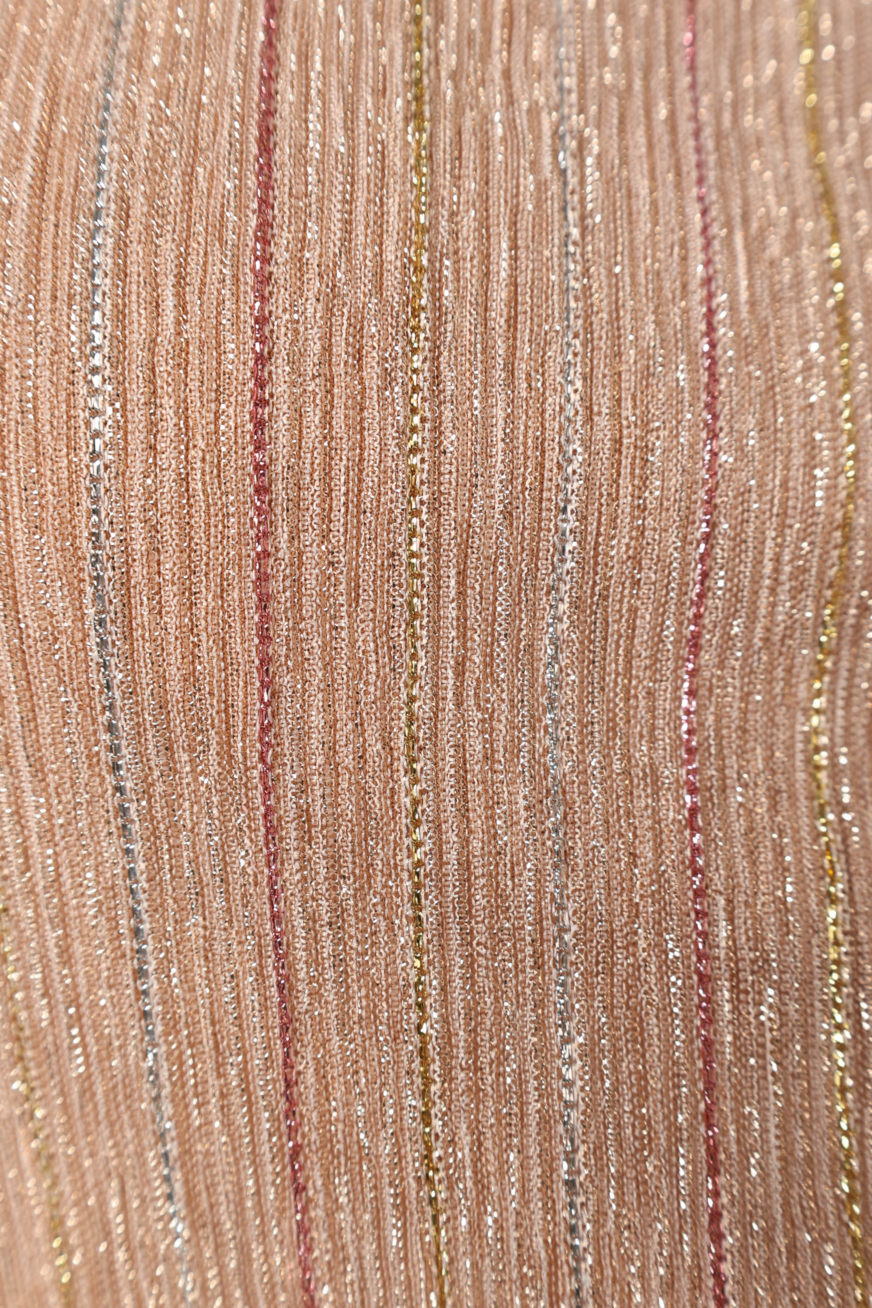 Farley Strapless Maxi Dress - Rose Gold Stripe