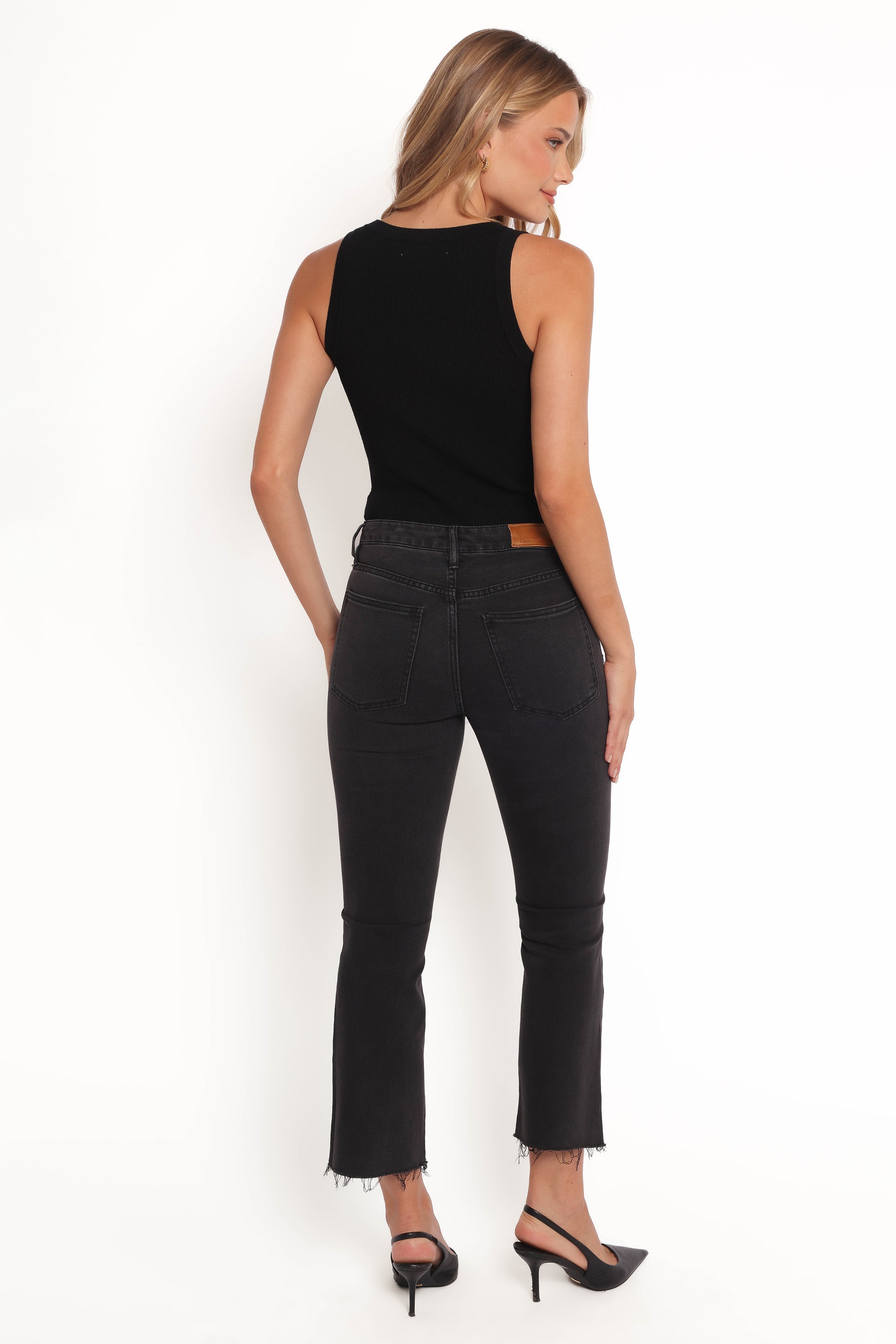 Marlow Mid Rise Crop Flare Jeans - Psych