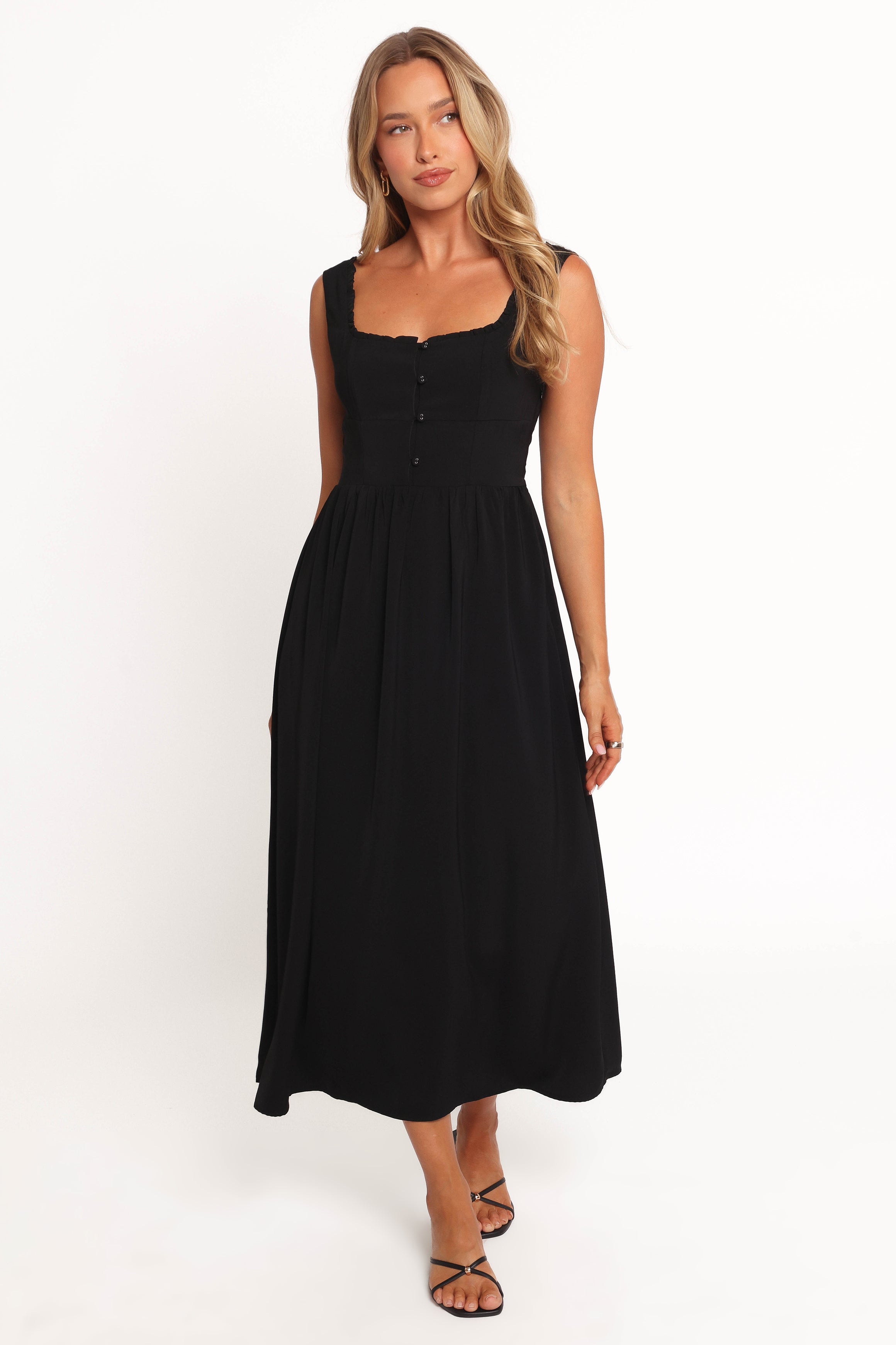 Melrose Midi Dress - Black