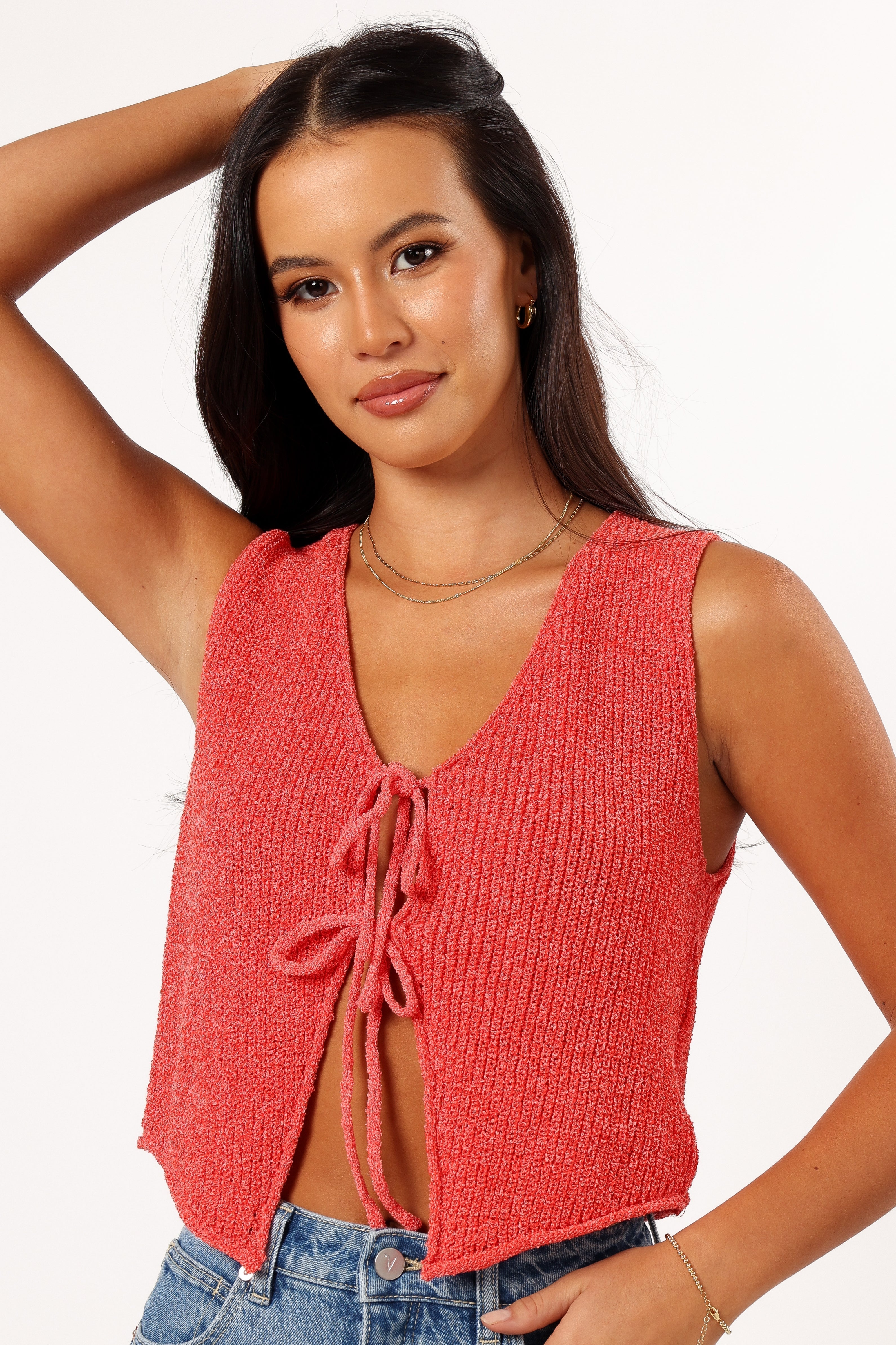 Kendall Knit Top - Red