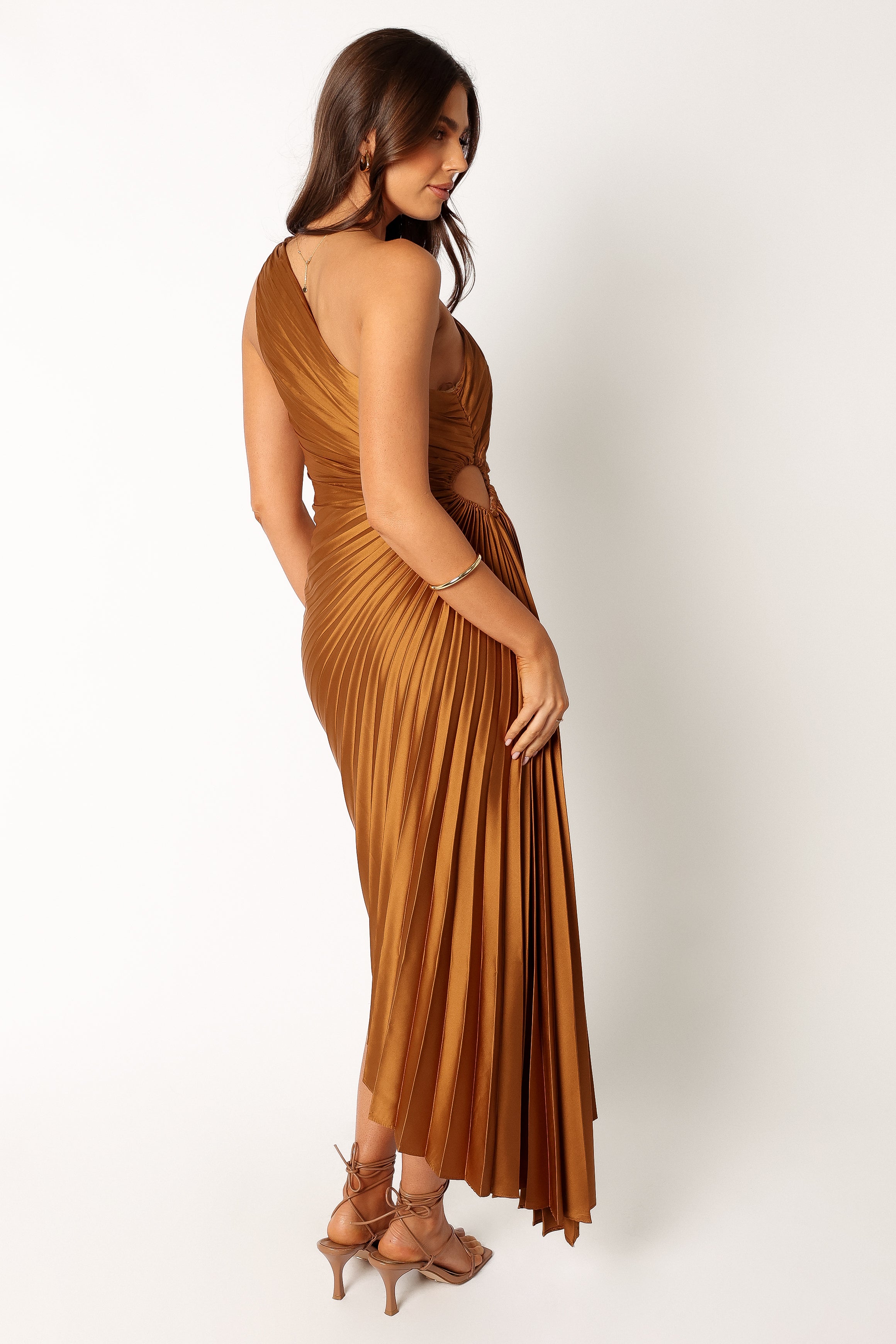 Kleo One Shoulder Maxi Dress - Golden Ochre