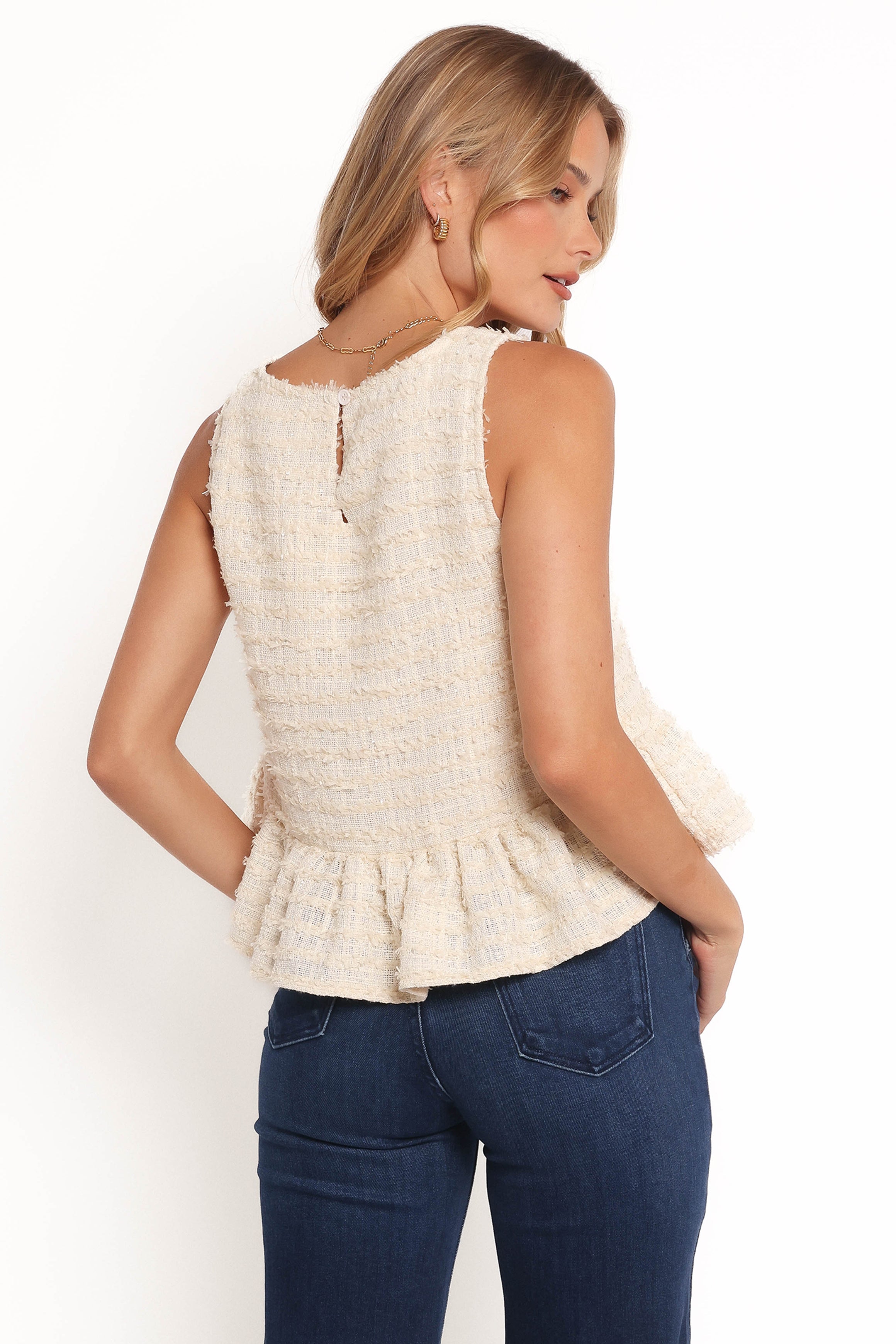 Fren Ruffle Top - Cream