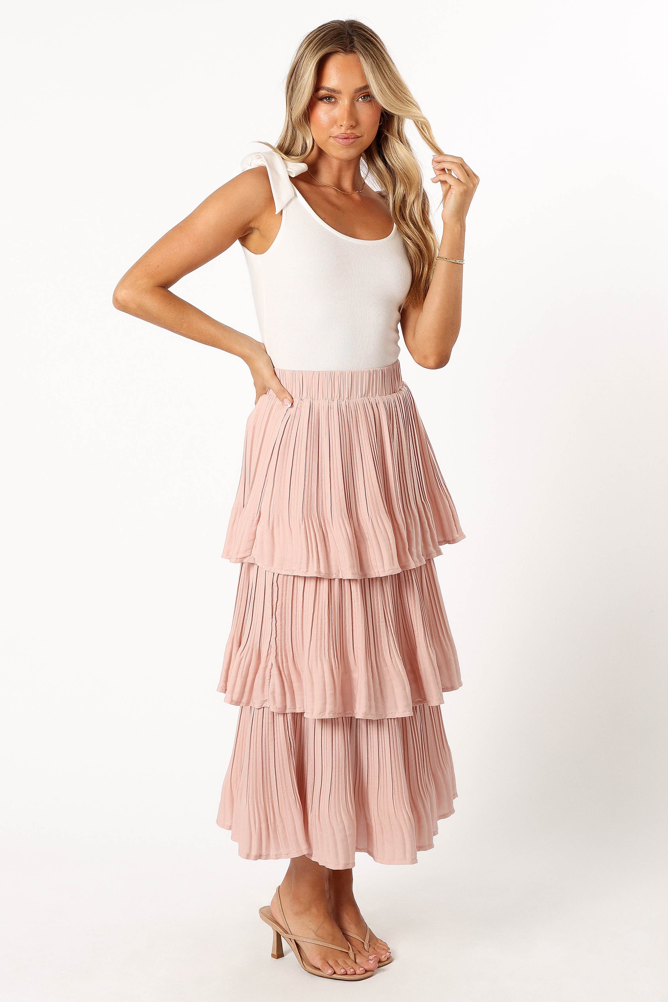 Rylan Maxi Skirt - Champagne Pink