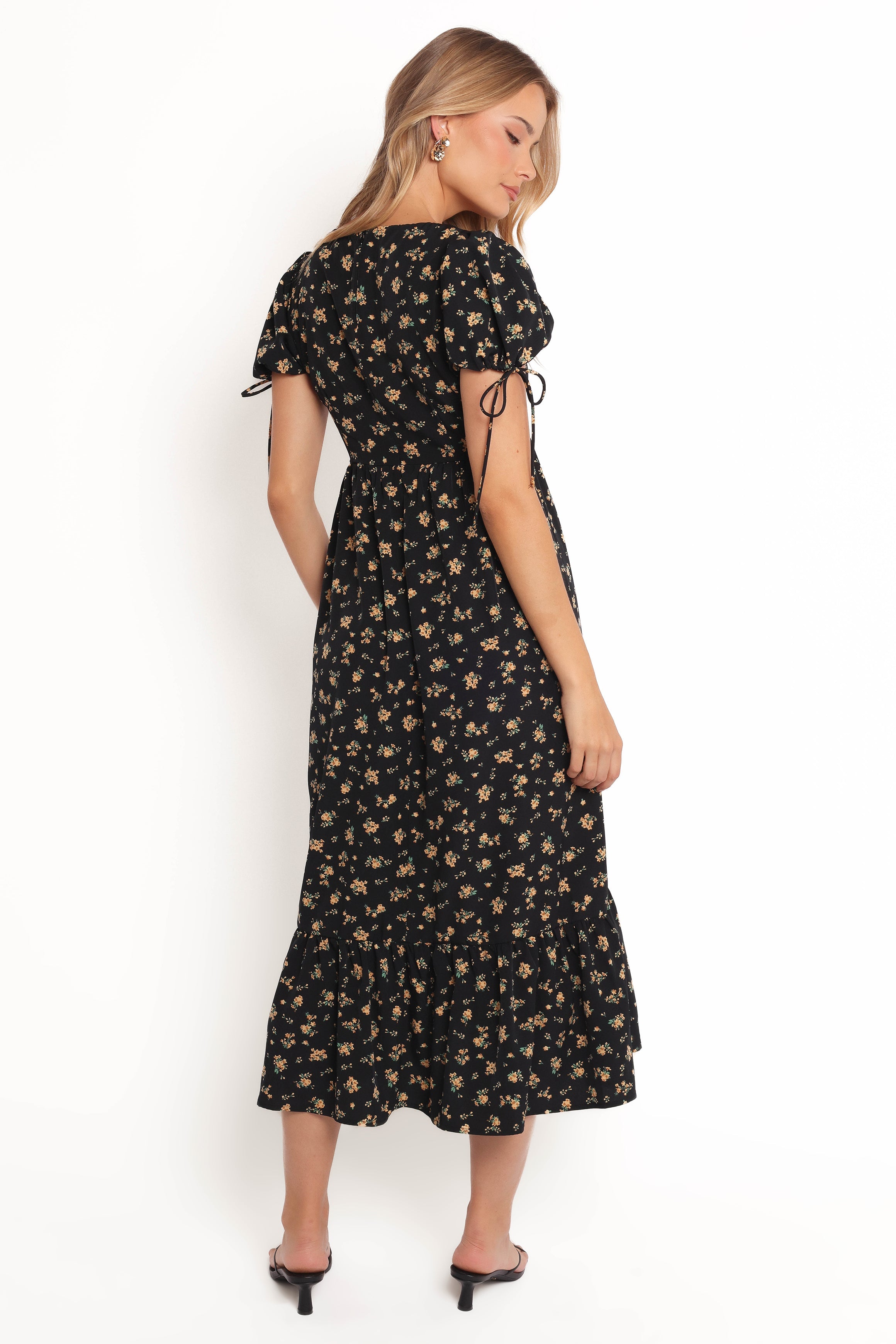 Zina Maxi Dress - Black Floral