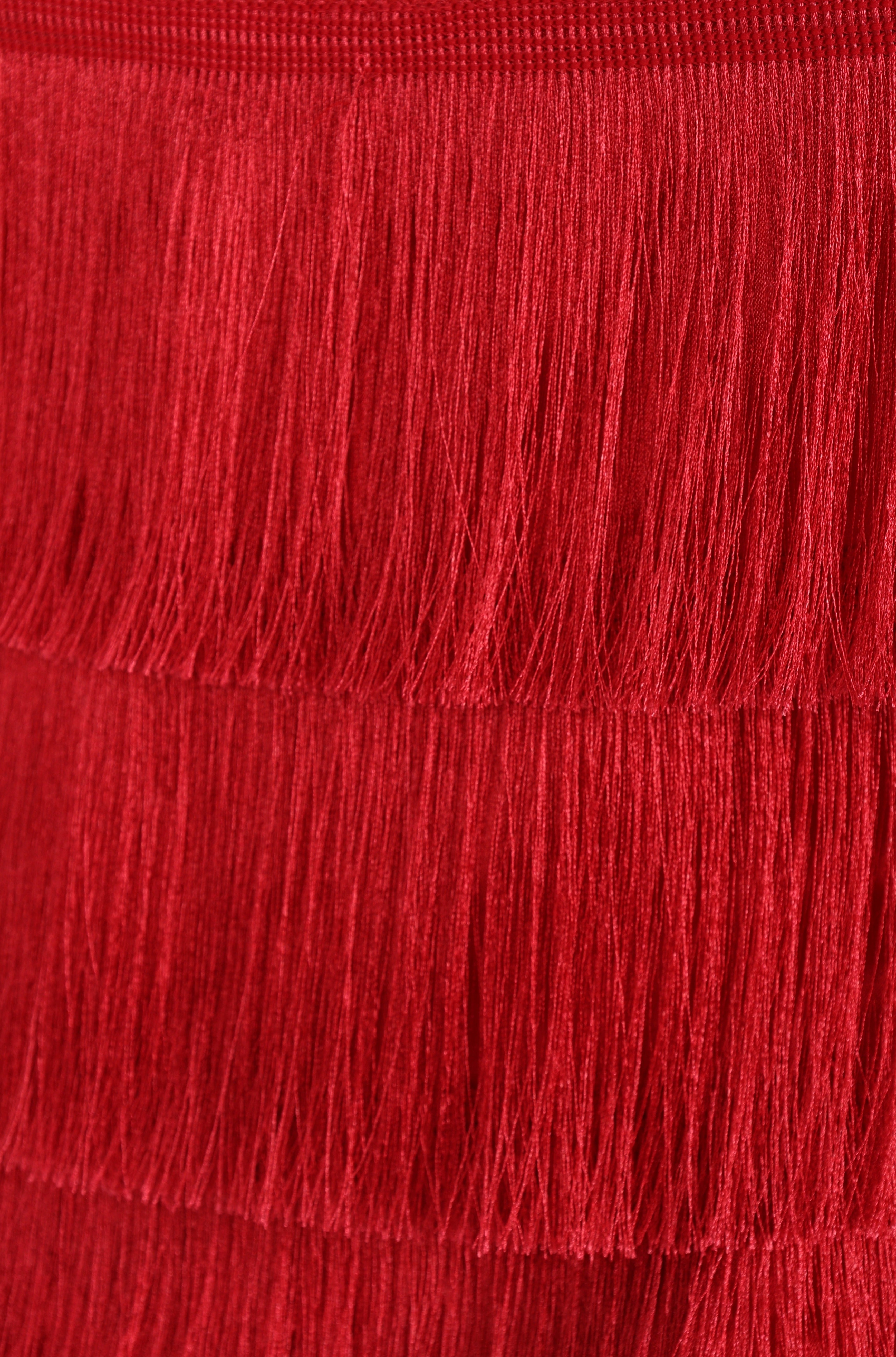 Rara Fringe Skirt - Red