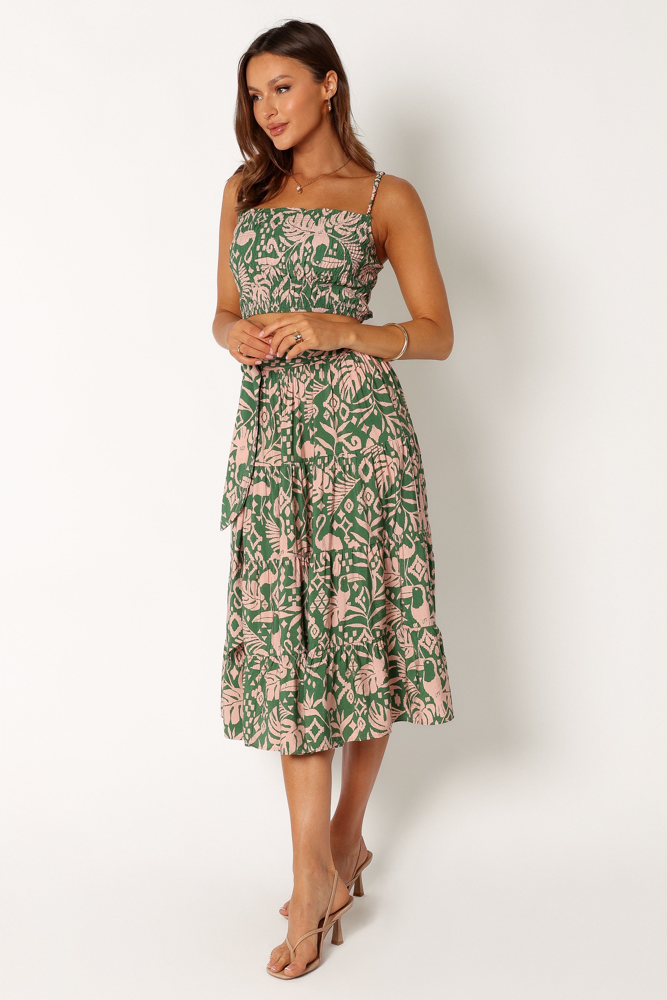 Lani Midi Skirt - Green