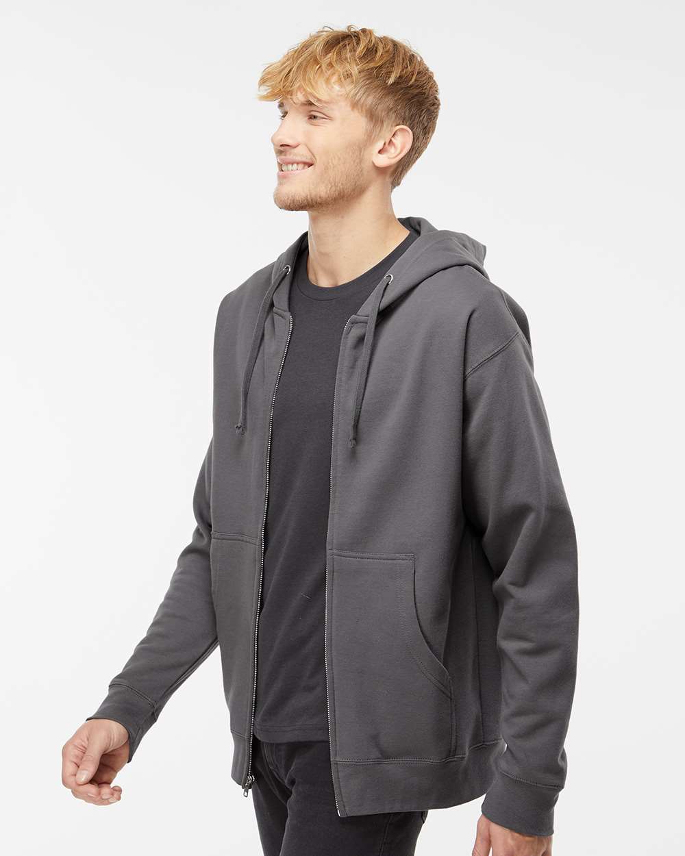 OUTLET-Independent Trading Co. Midweight Full-Zip Hooded Sweatshirt