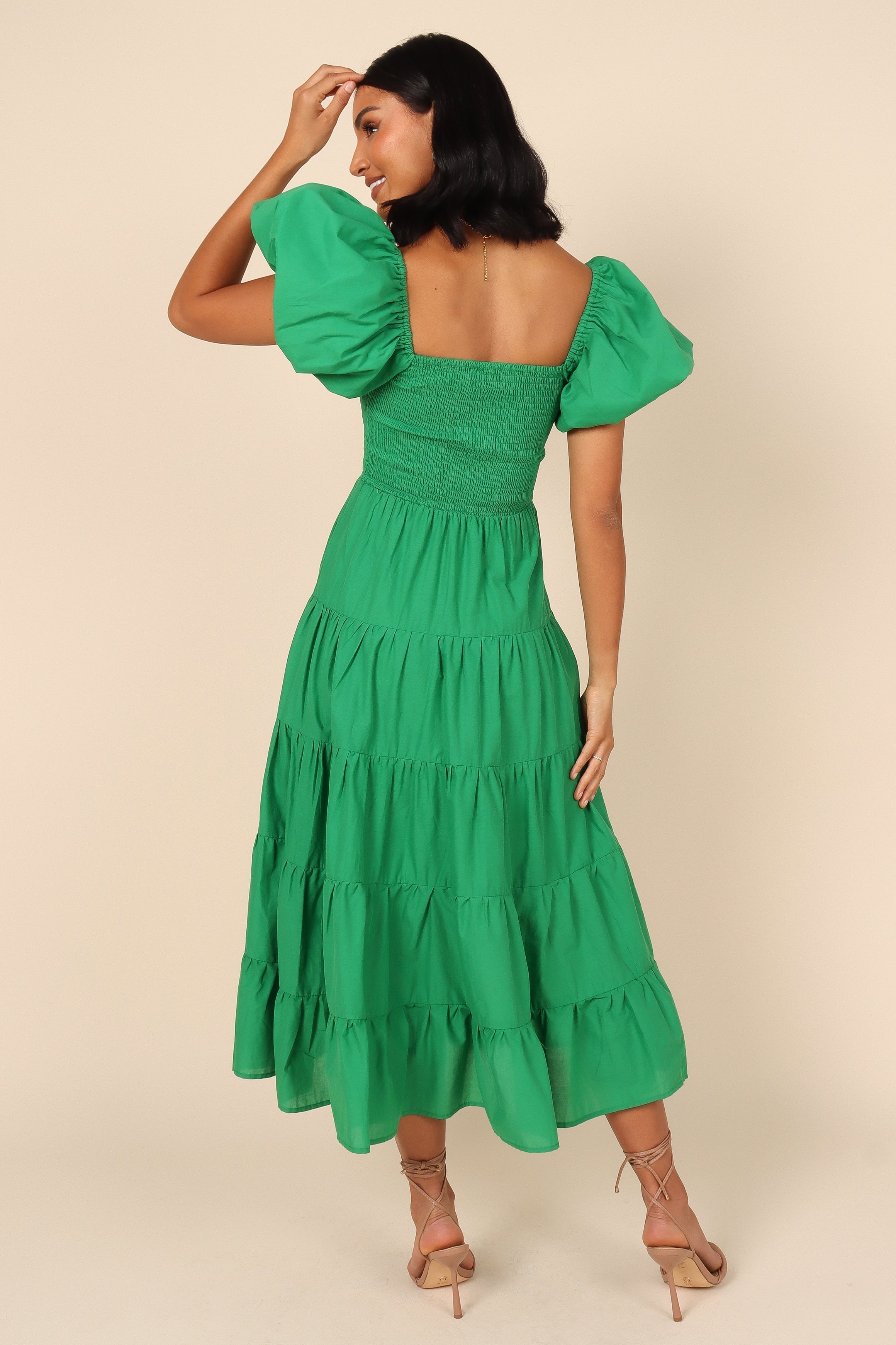 Morgan Tiered Dress - Green