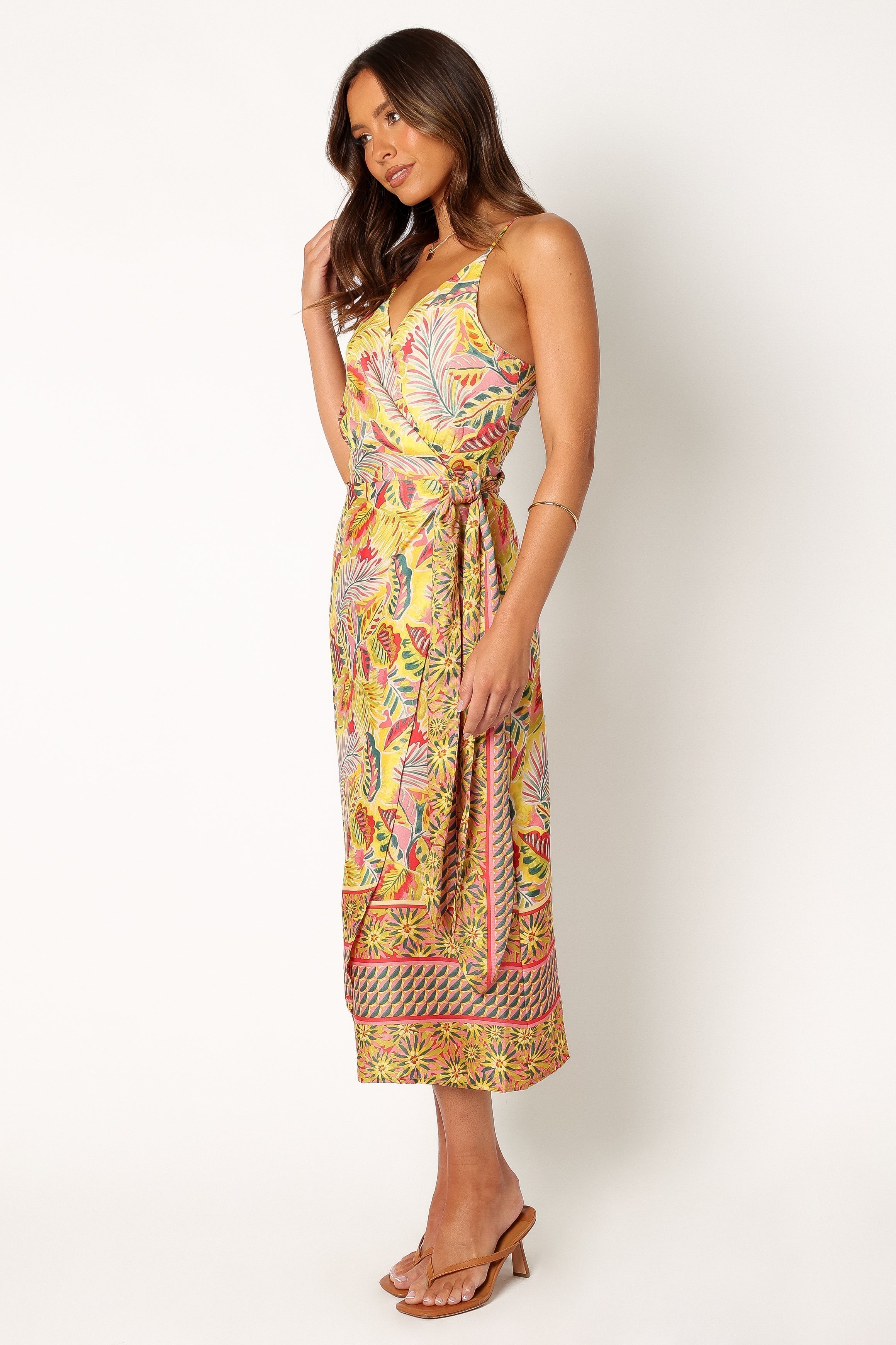 Clement Wrap Midi Dress - Tropical