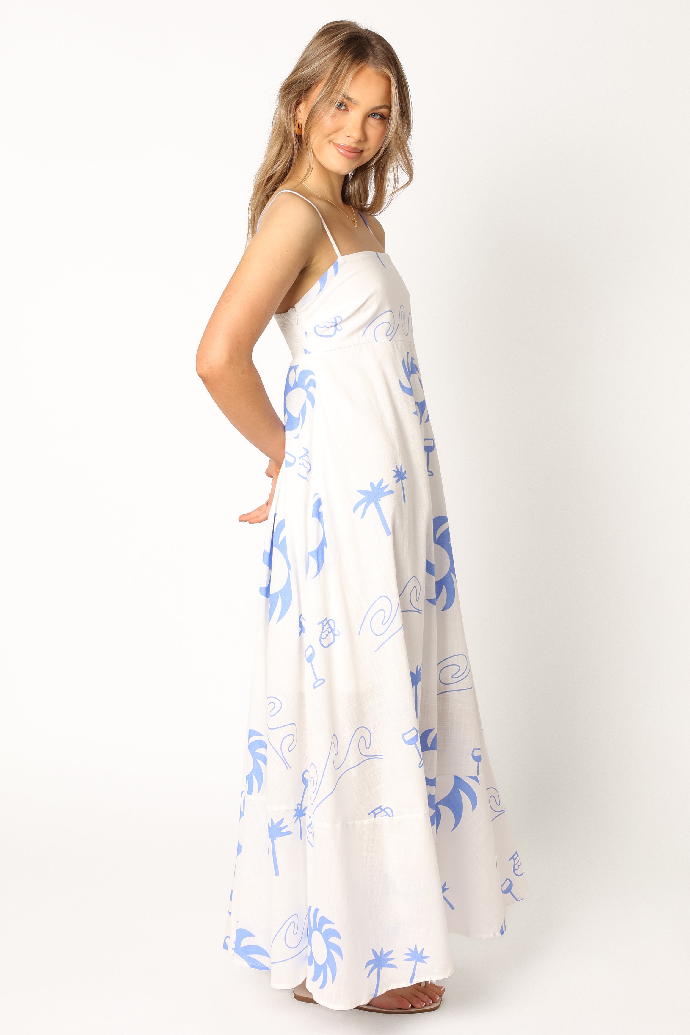 Seville Maxi Dress - Blue Wave