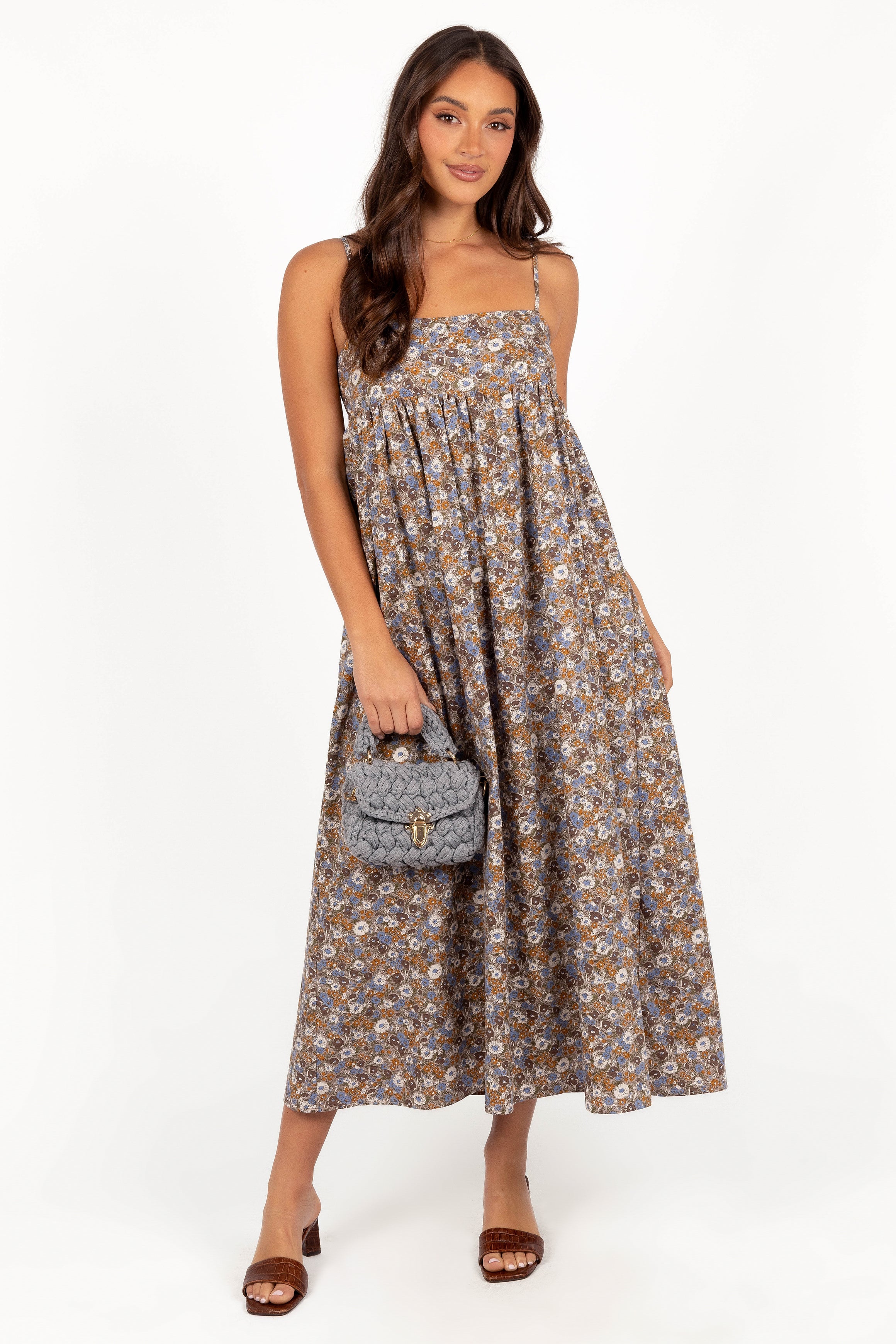 Andy Maxi Dress - Olive Ditsy Floral