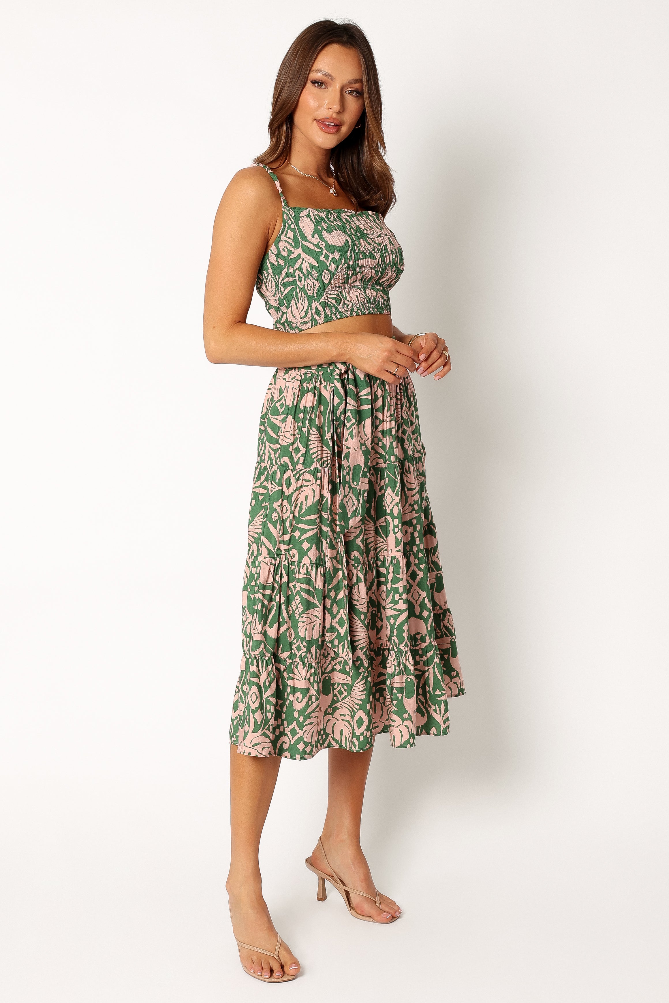 Lani Midi Skirt - Green