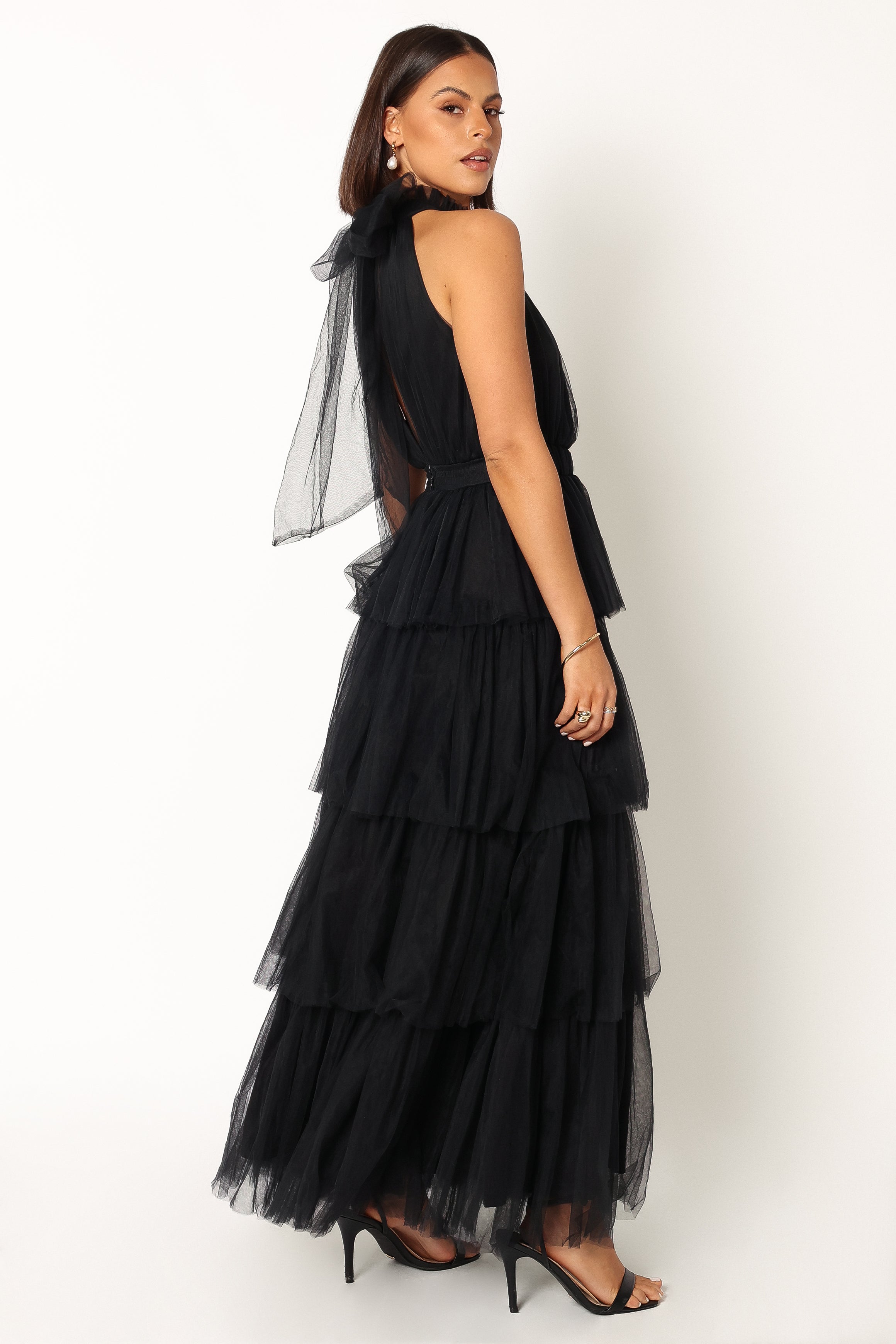 Frances Halterneck Maxi Dress - Black