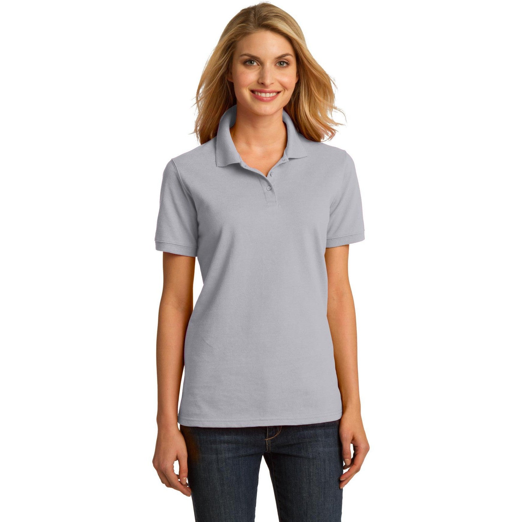 CLOSEOUT - Port & Company Ladies Ring Spun Pique Polo