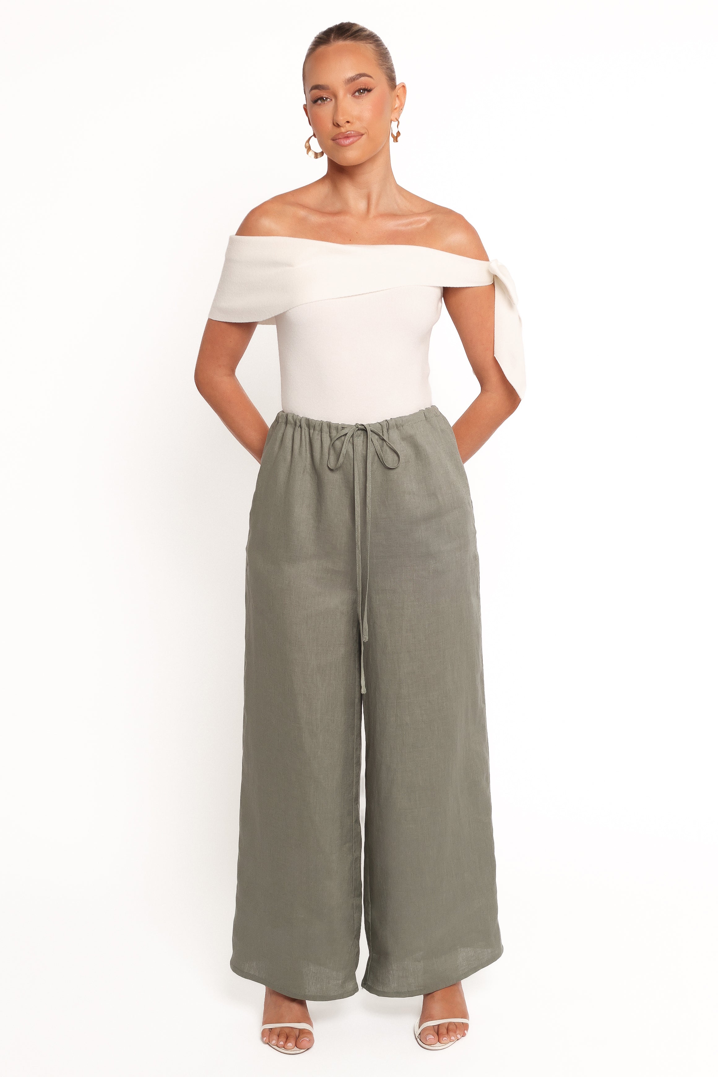 Clairo Linen Pant - Olive