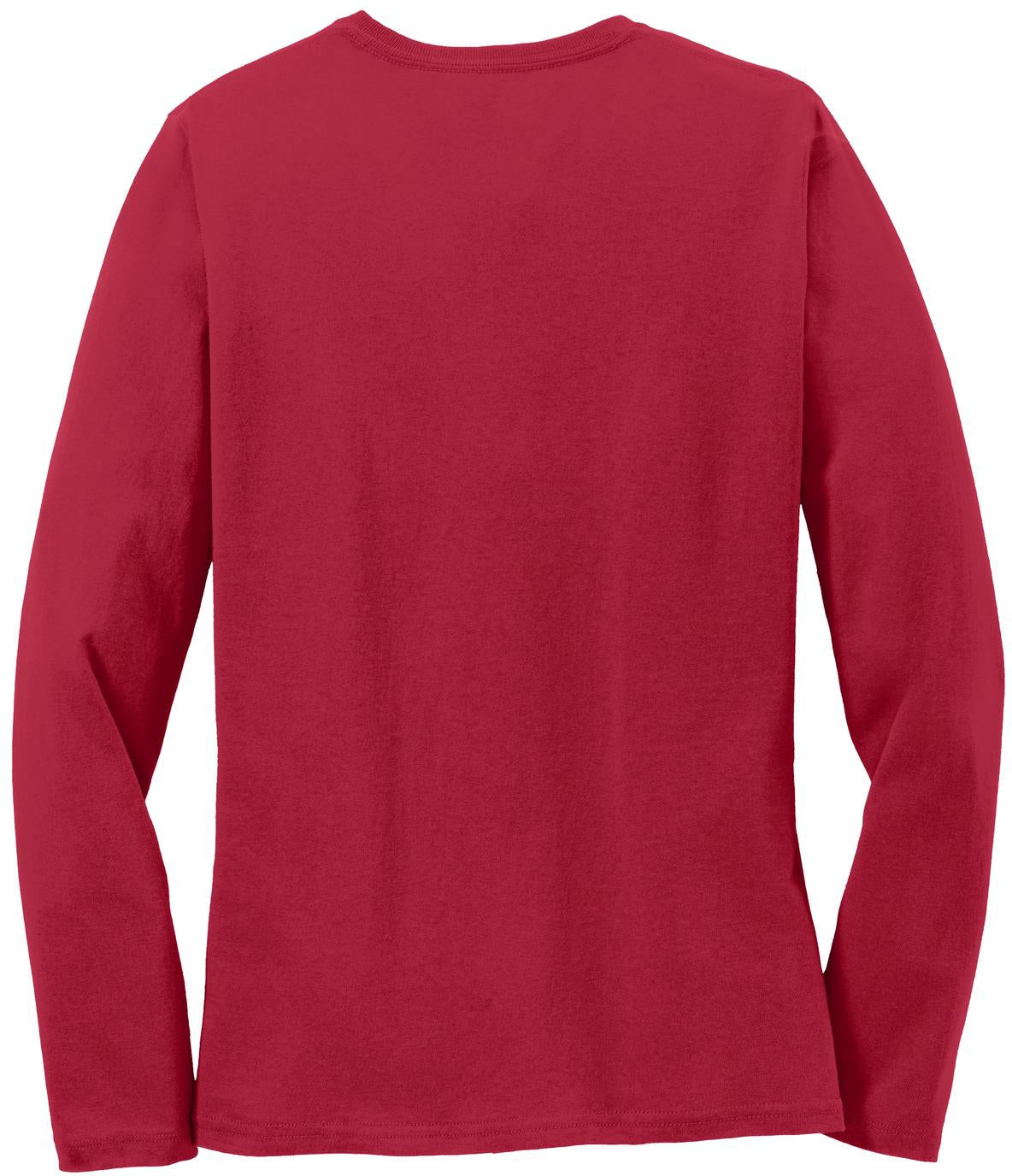 OUTLET-Port & Company Ladies Long Sleeve Cotton T-Shirt