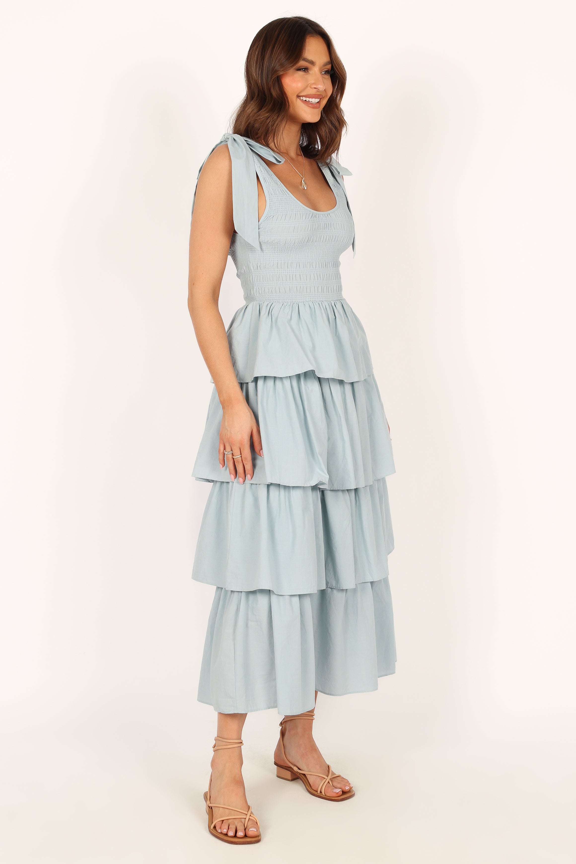 Raphael Tiered Maxi Dress - Blue