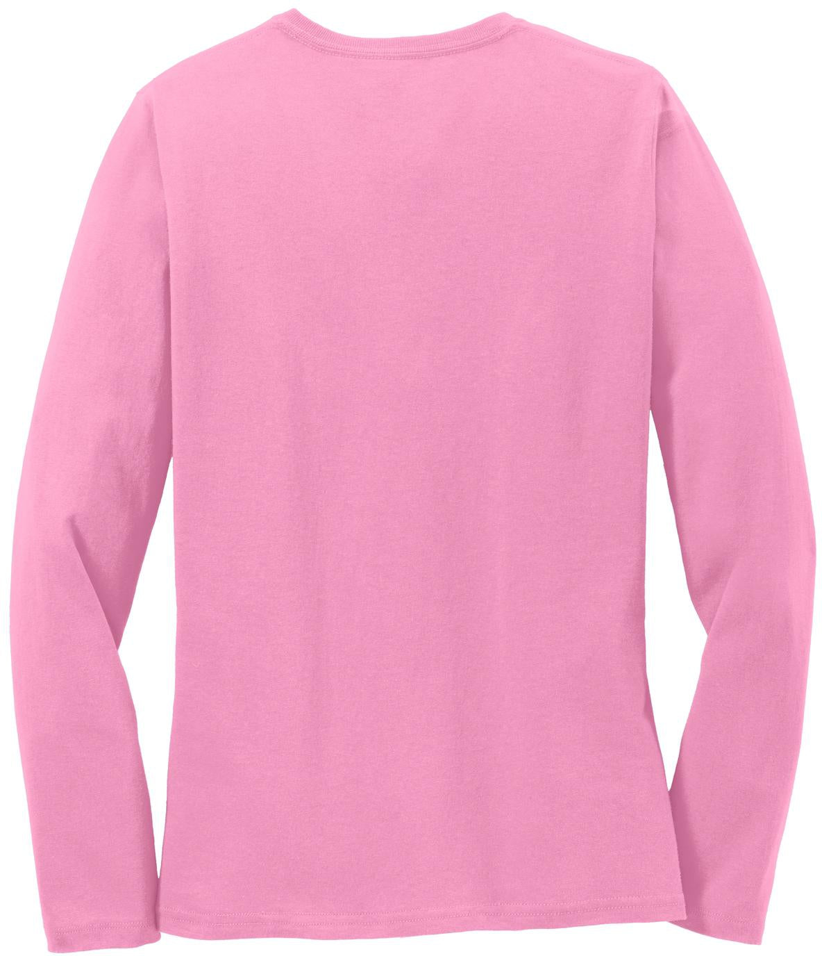 OUTLET-Port & Company Ladies Long Sleeve Cotton T-Shirt