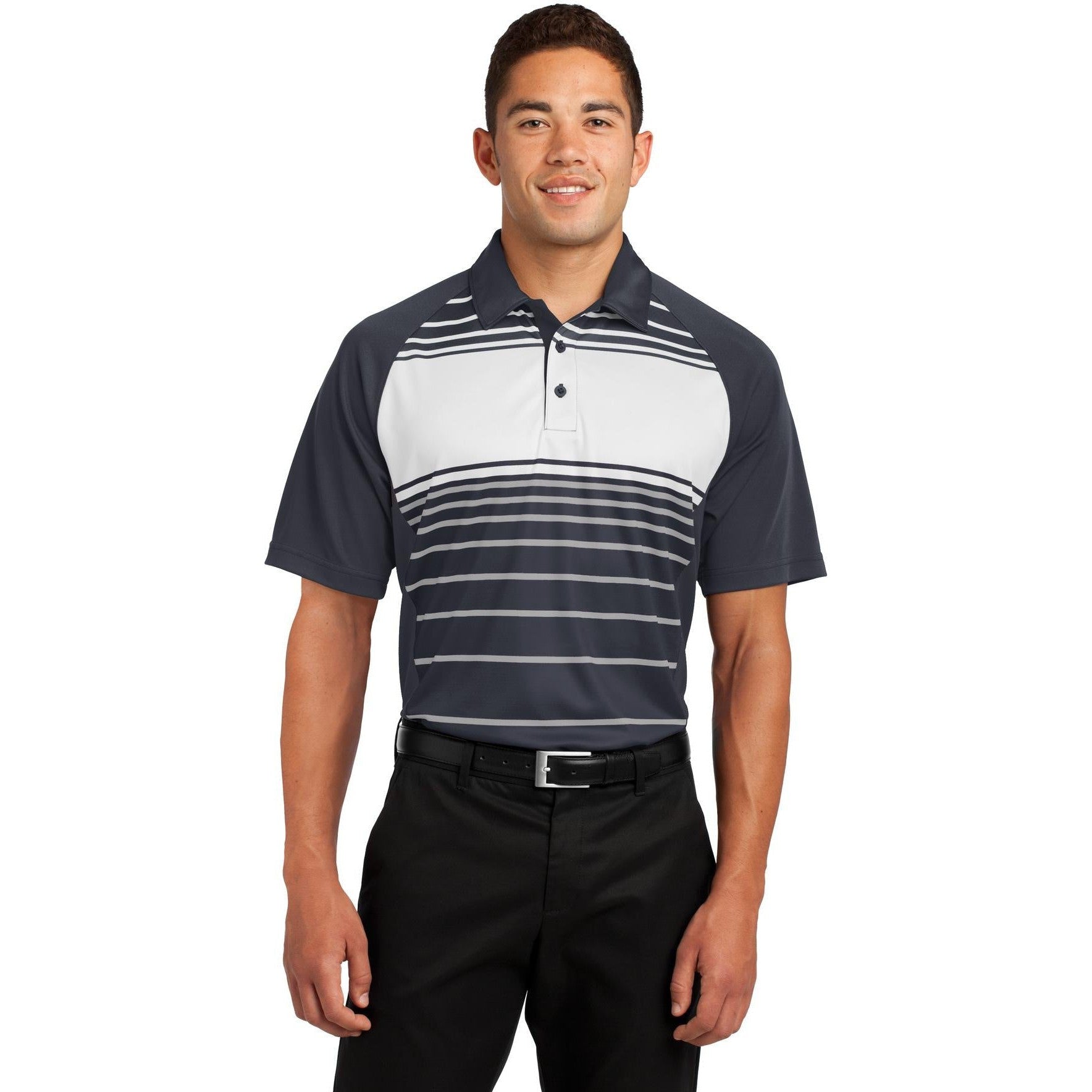 CLOSEOUT - Sport-Tek Dry Zone Sublimated Stripe Polo