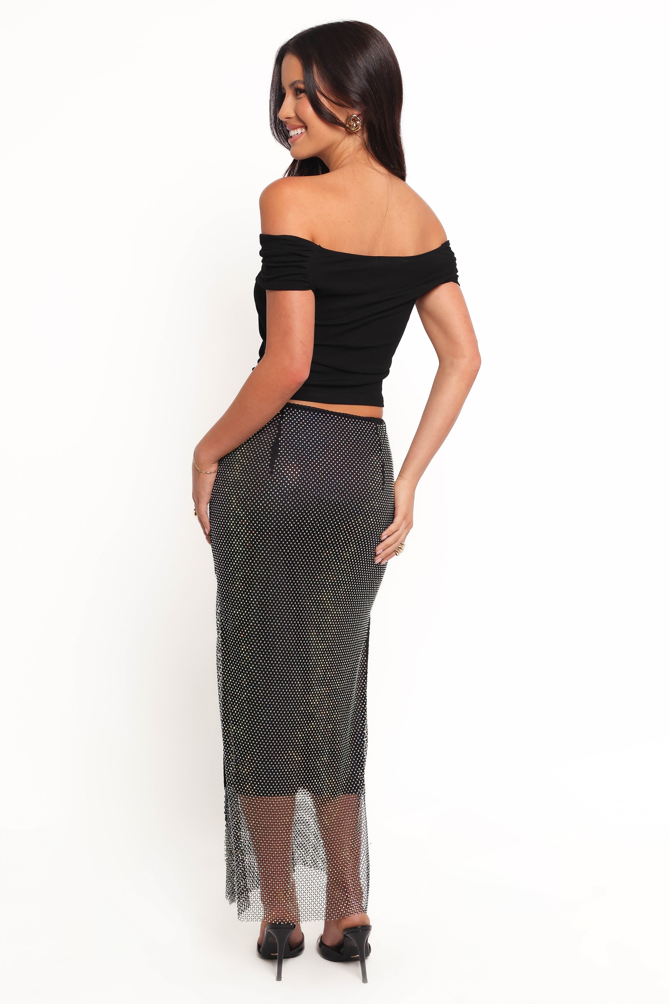 Sherida Midi Skirt - Black