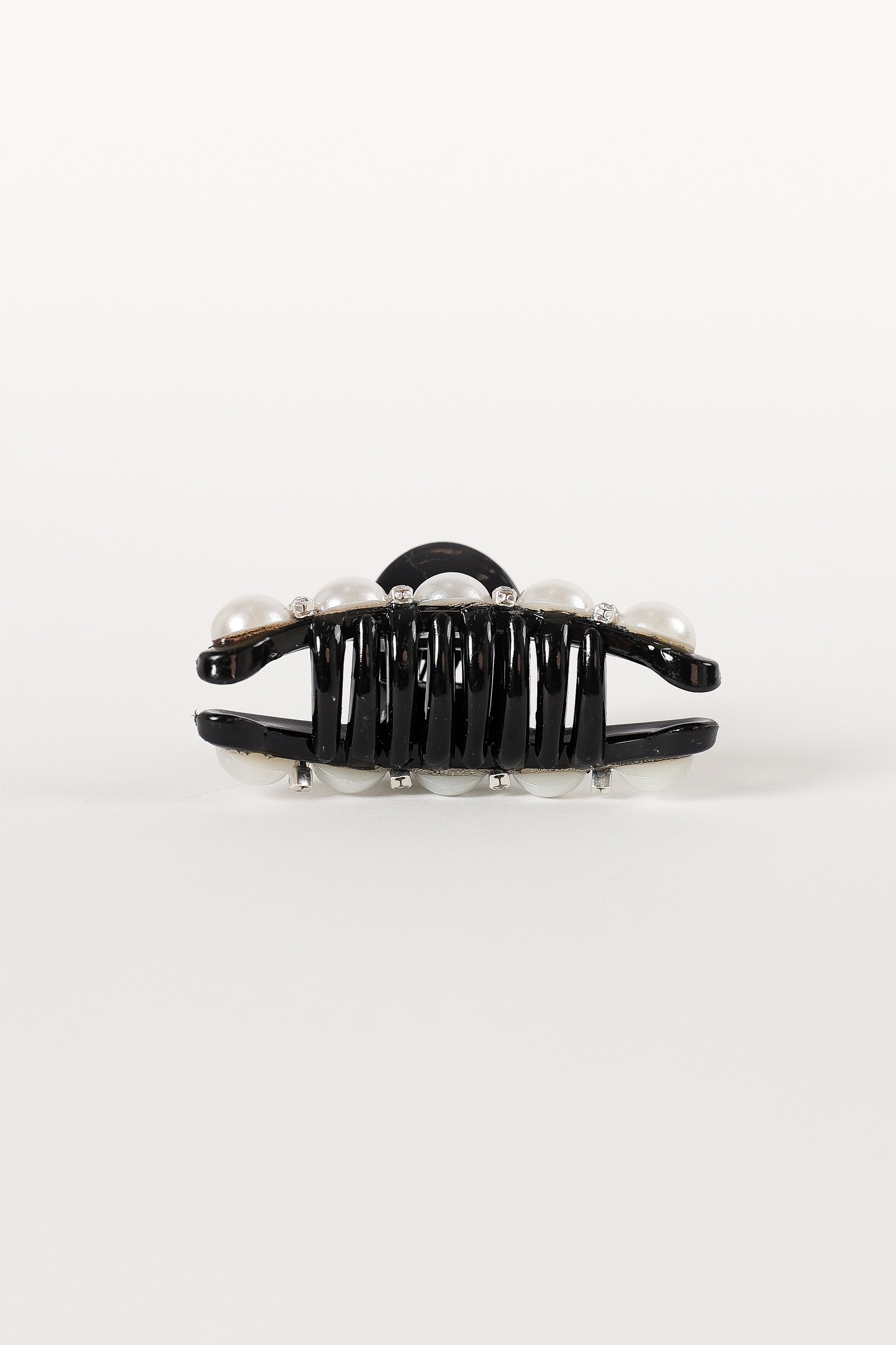 Lile Pearl Hair Clip - Black