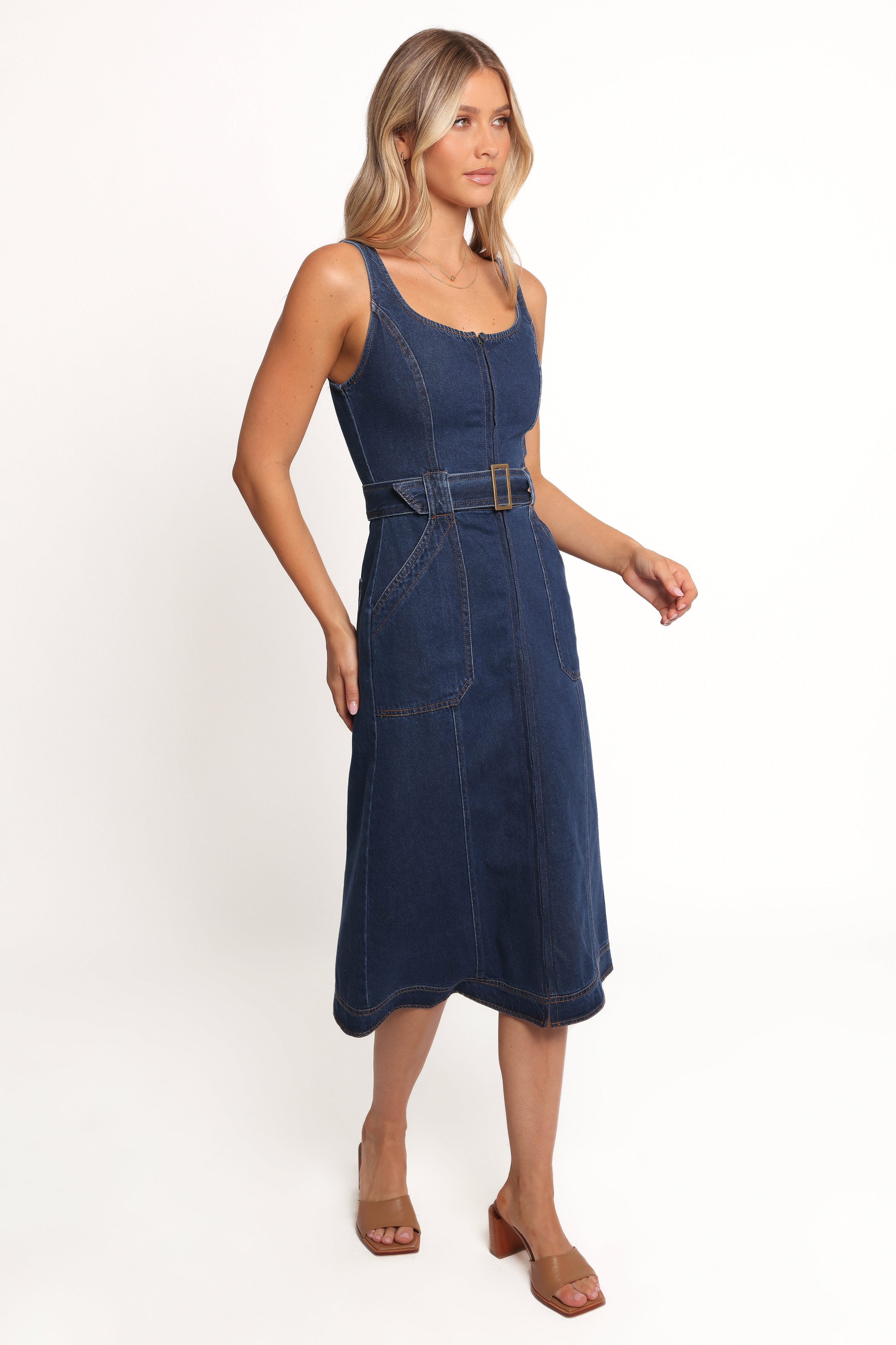 Carys Midi Dress - Denim