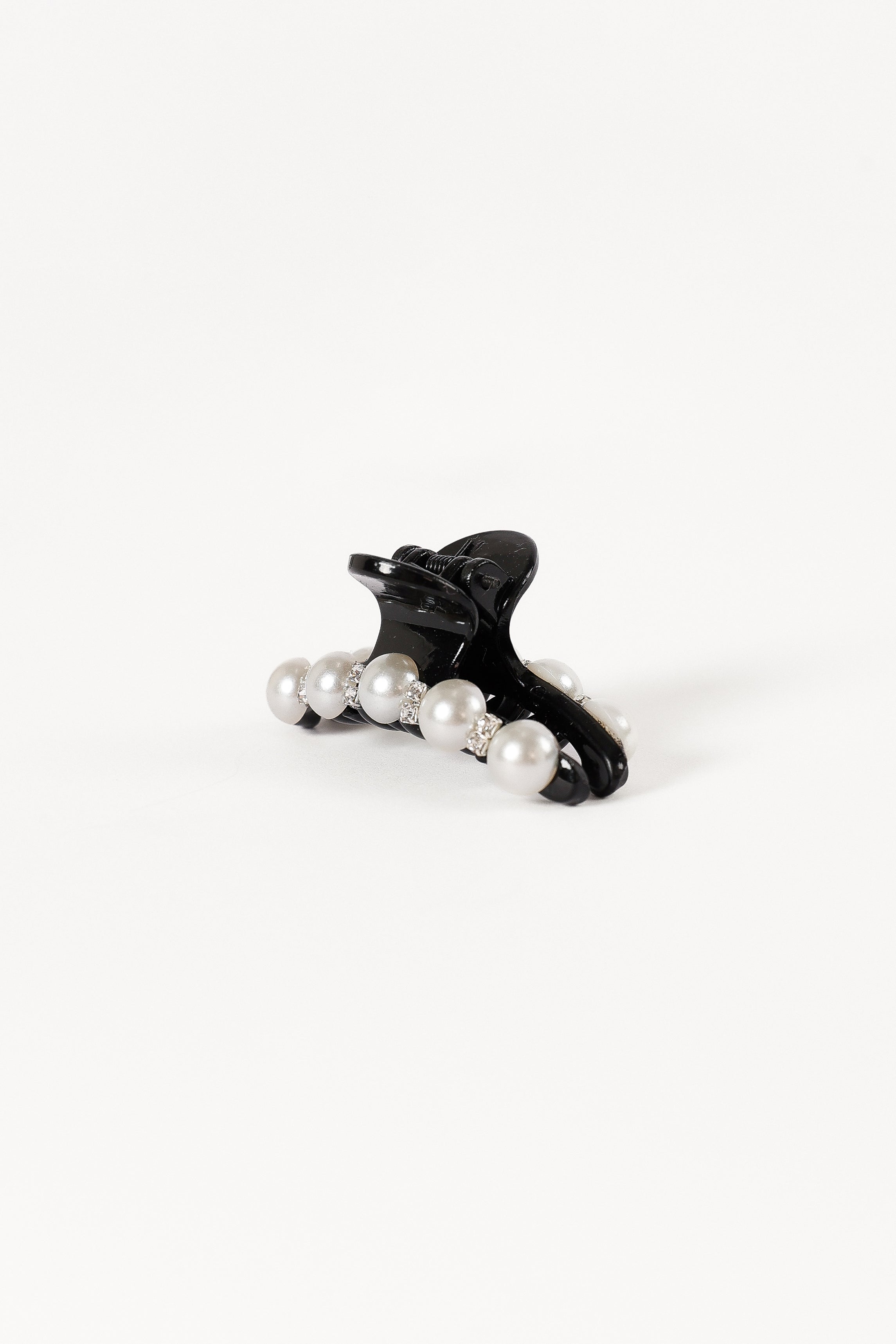 Lile Pearl Hair Clip - Black