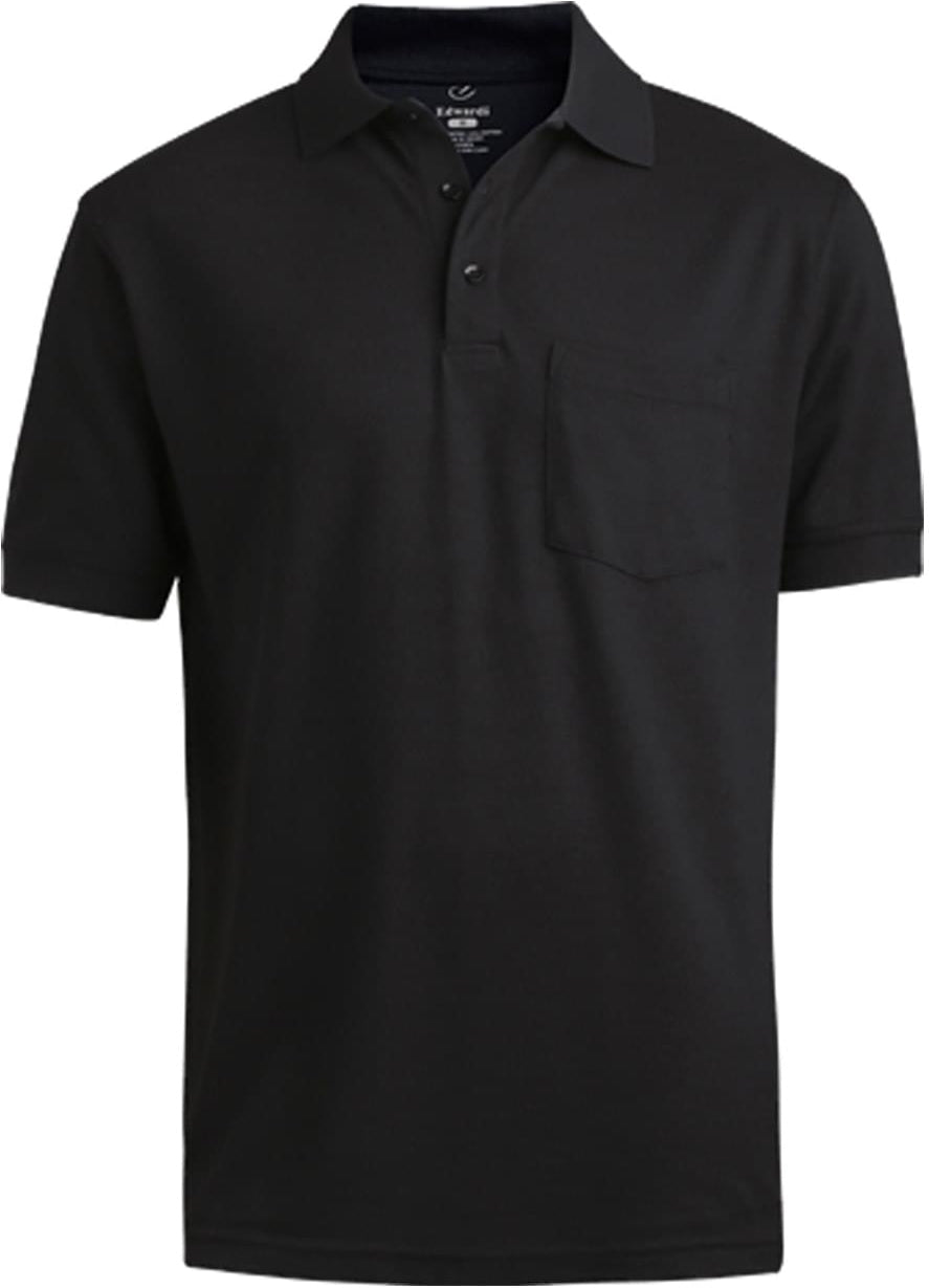 OUTLET-Edwards Blended Pique Short Sleeve Polo With Pocket