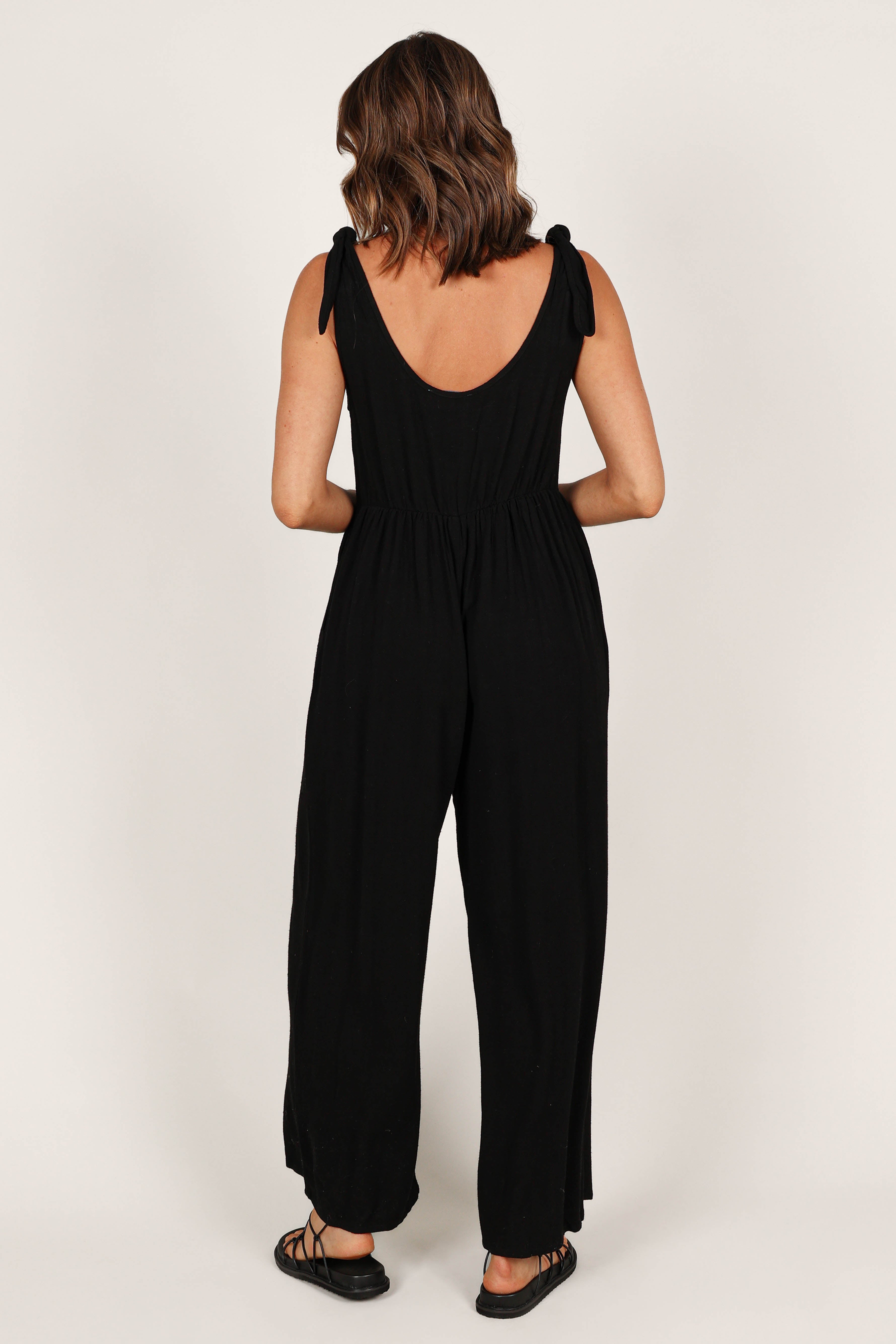 Ayla Linen Jumpsuit - Black