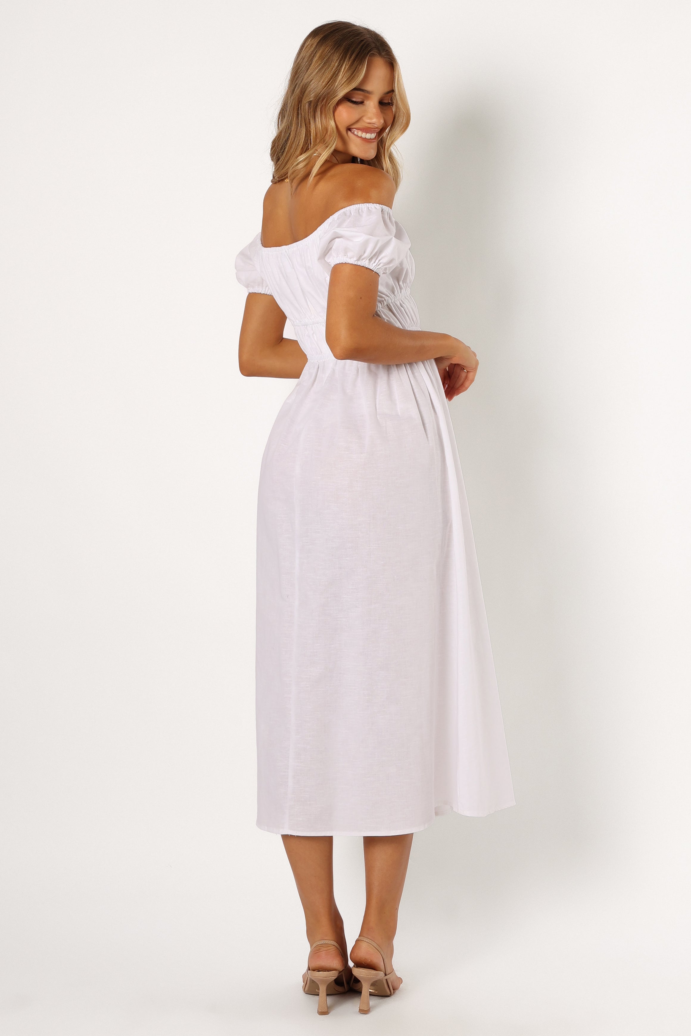 Sofia Off Shoulder Maxi Dress - White