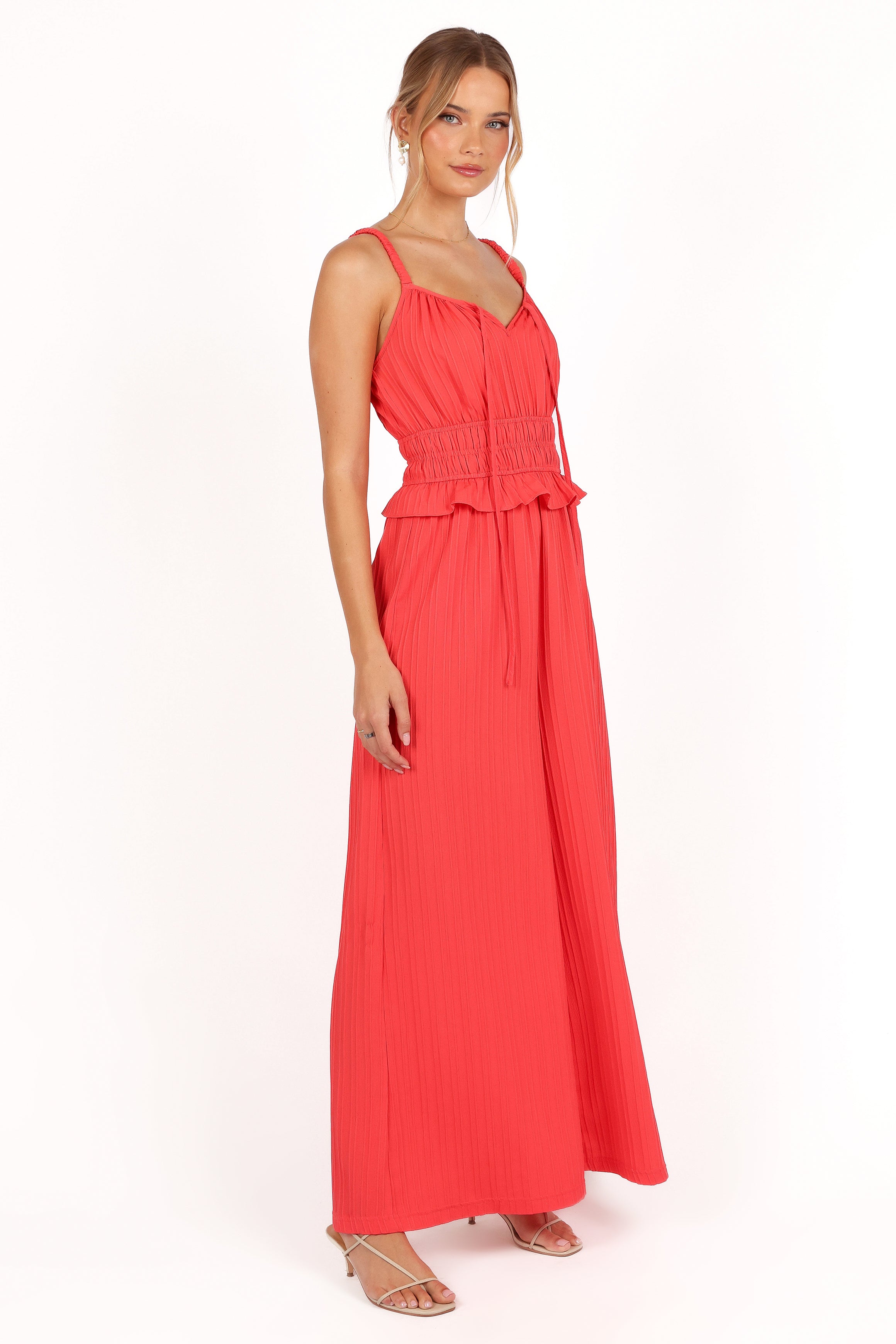 Camry Jumpsuit - Coral Red