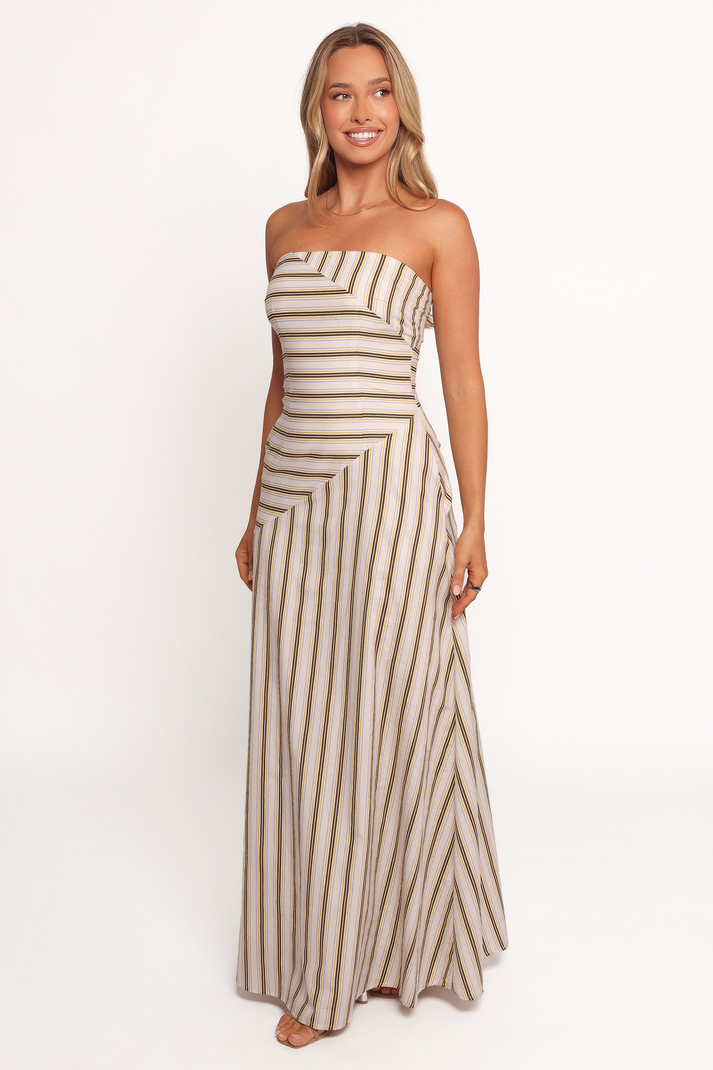 Maliah Maxi Dress - Vory Stripe