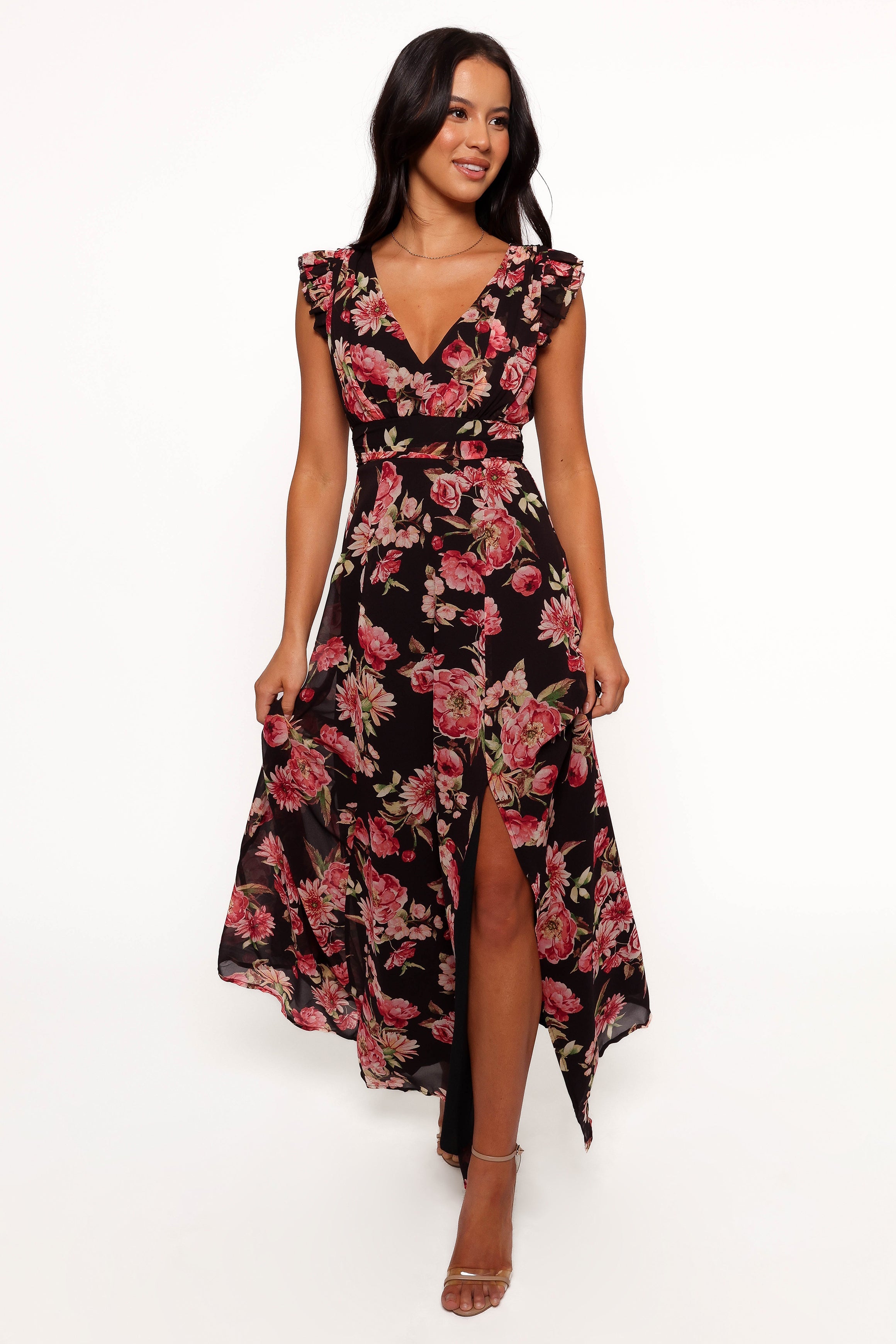 Aldo Maxi Dress - Black Floral