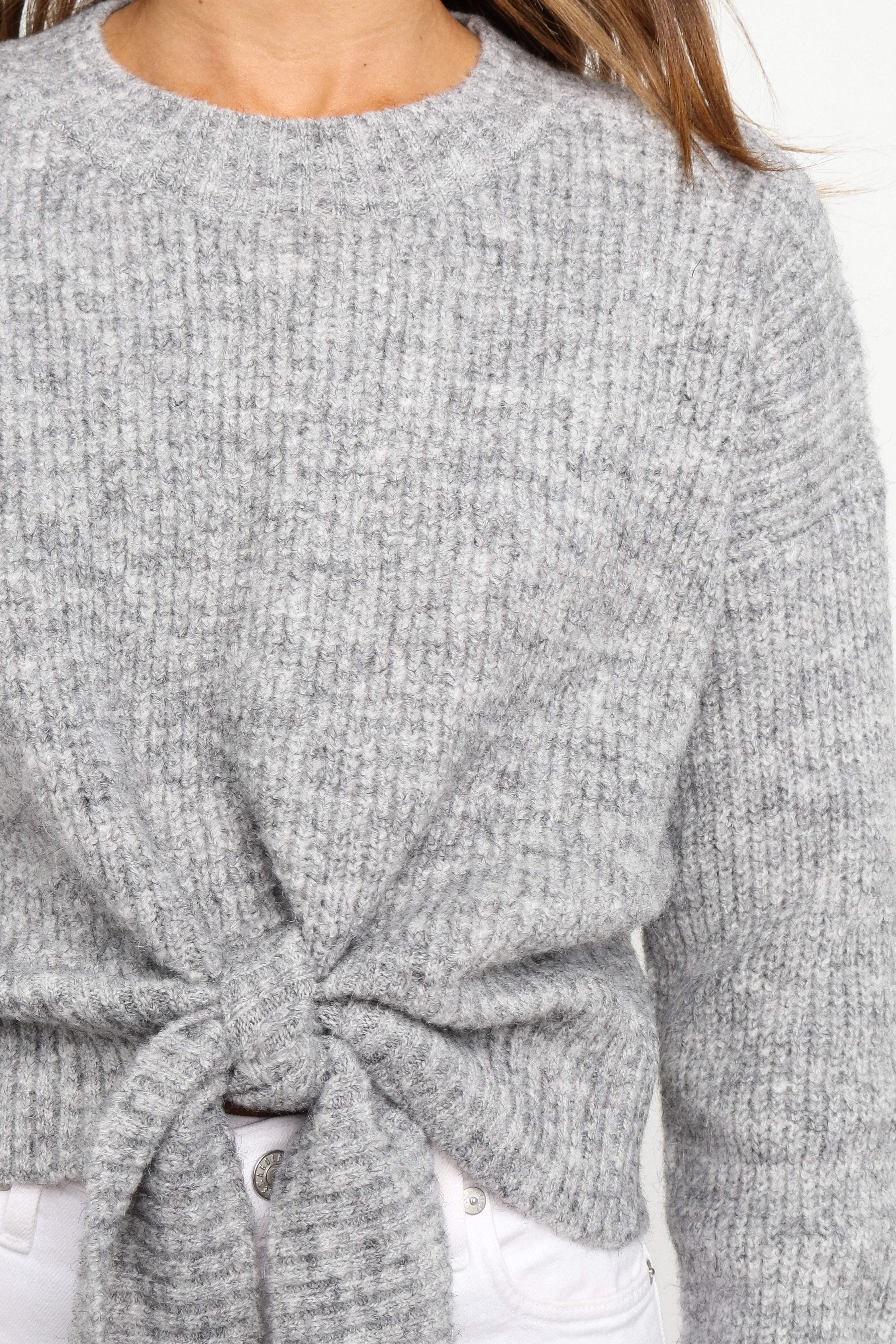 Captivate Knit Sweater - Grey